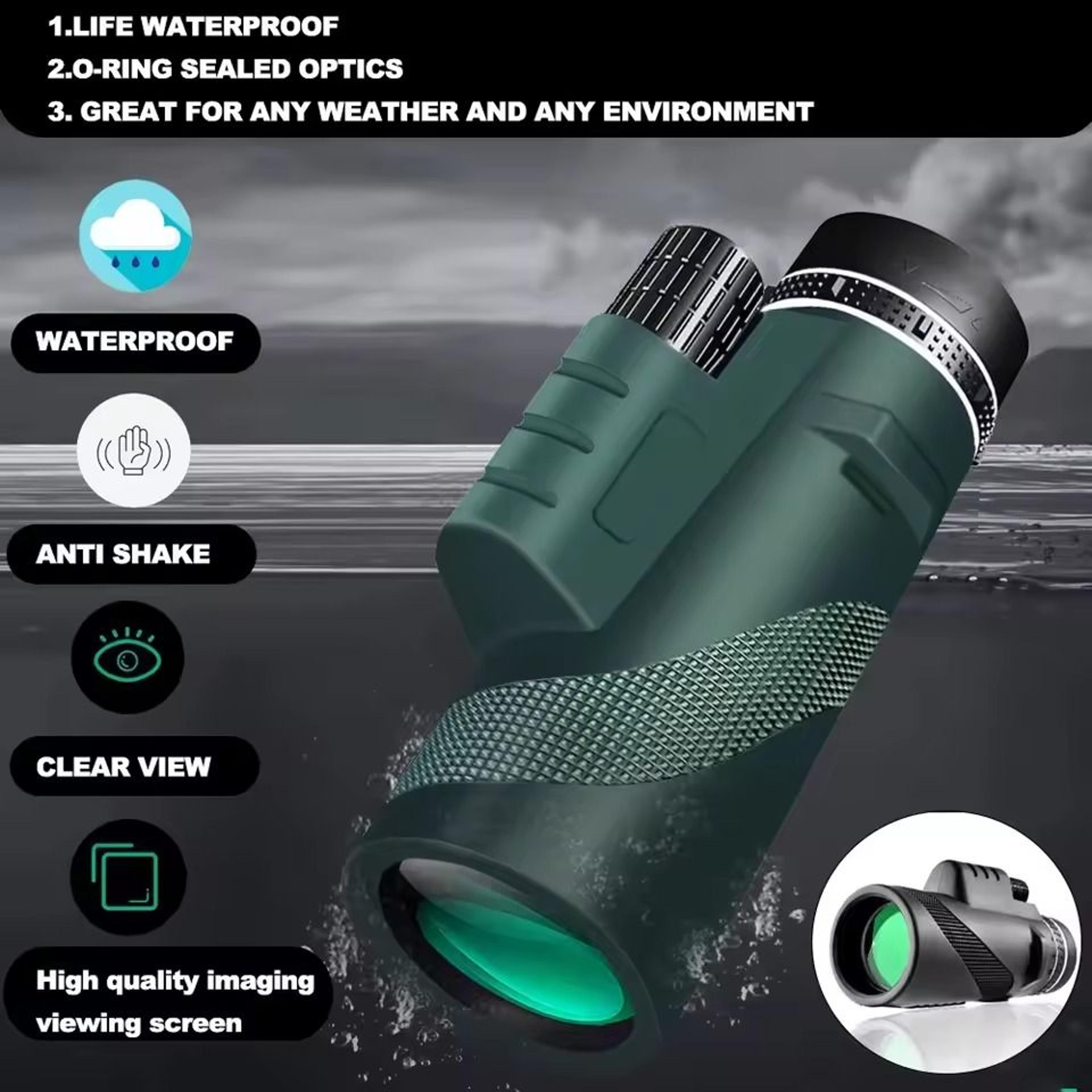 HighPower Monocular Telescope With Tripod And Phone Adapter For Outdoor Camping And Hiking 3
