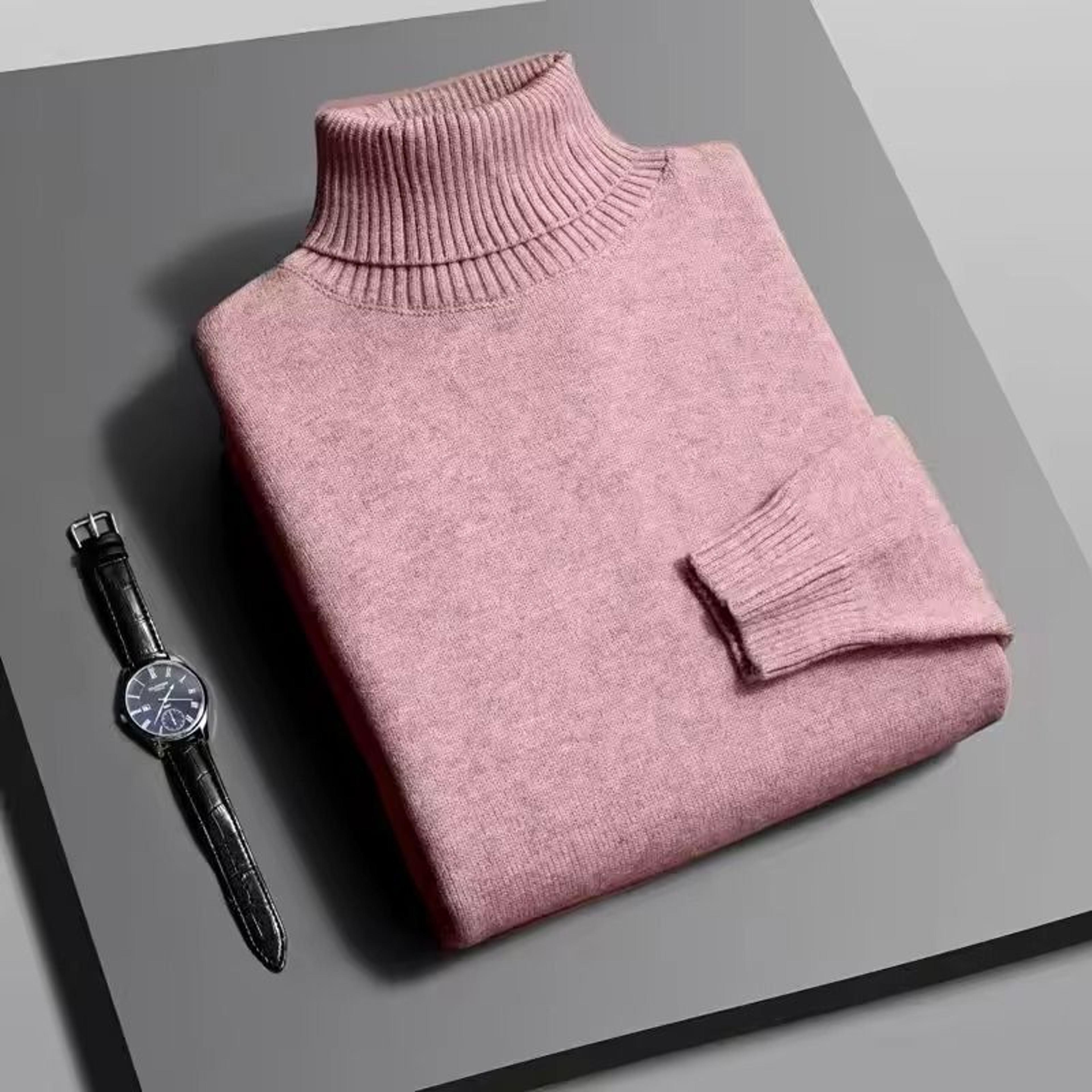 Mens Slim Fit Knitted Turtleneck Sweater With Long Sleeves And AntiPilling Fabric 3