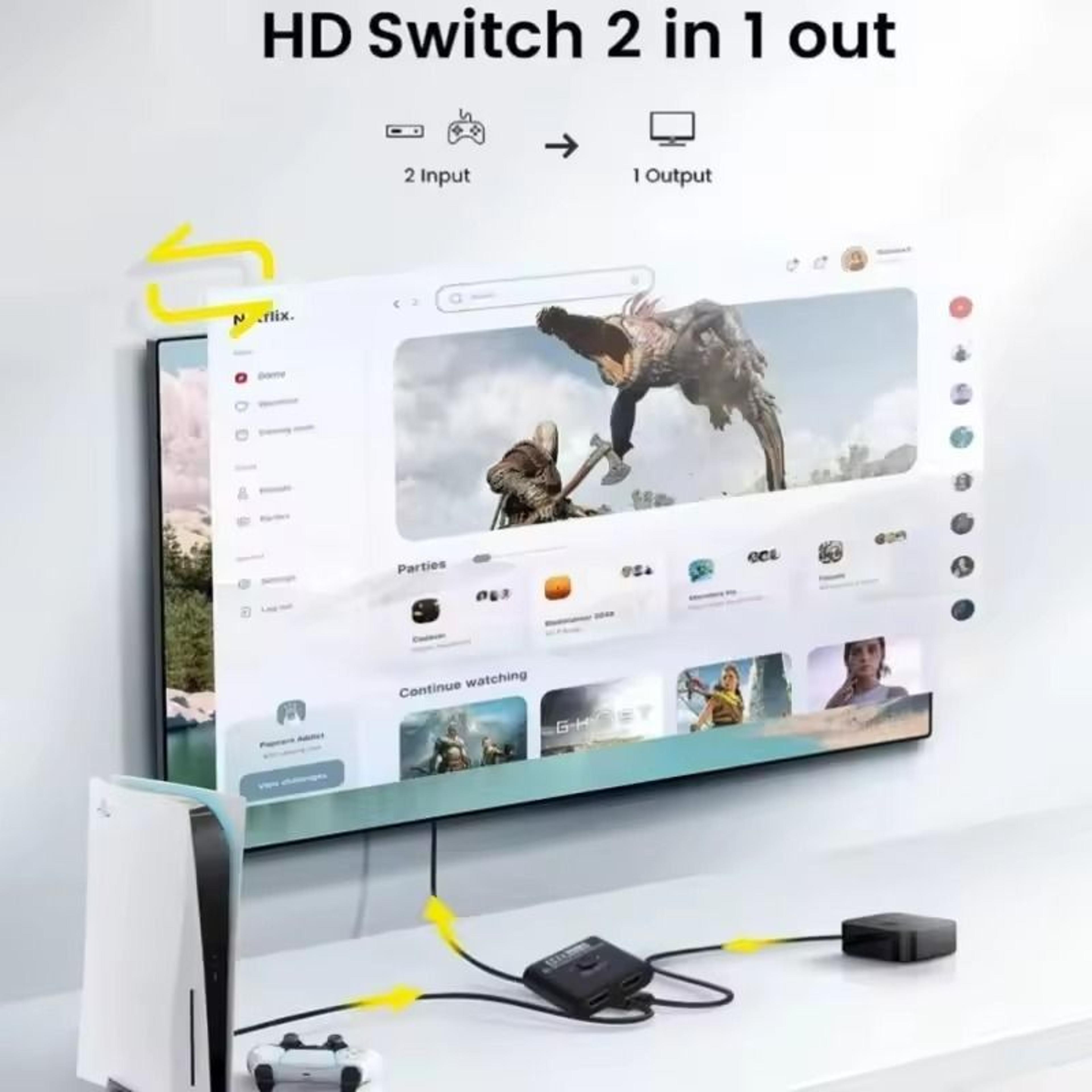 4K HDMI BiDirectional Switch 2 Port Splitter Adapter 2