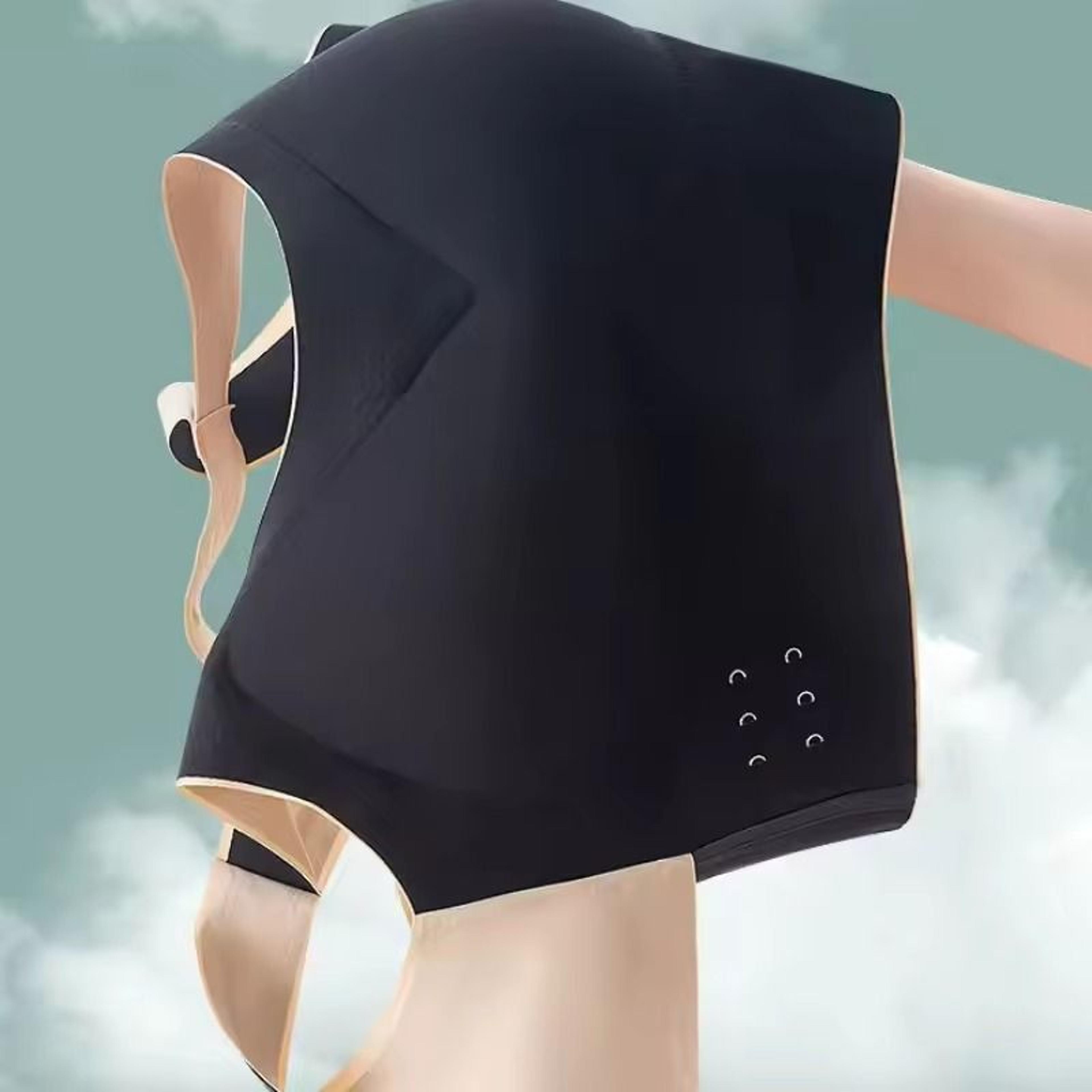 Adjustable Wireless Sports Bra With Front Buckle And Removable Pads For Low Impact Workouts 4
