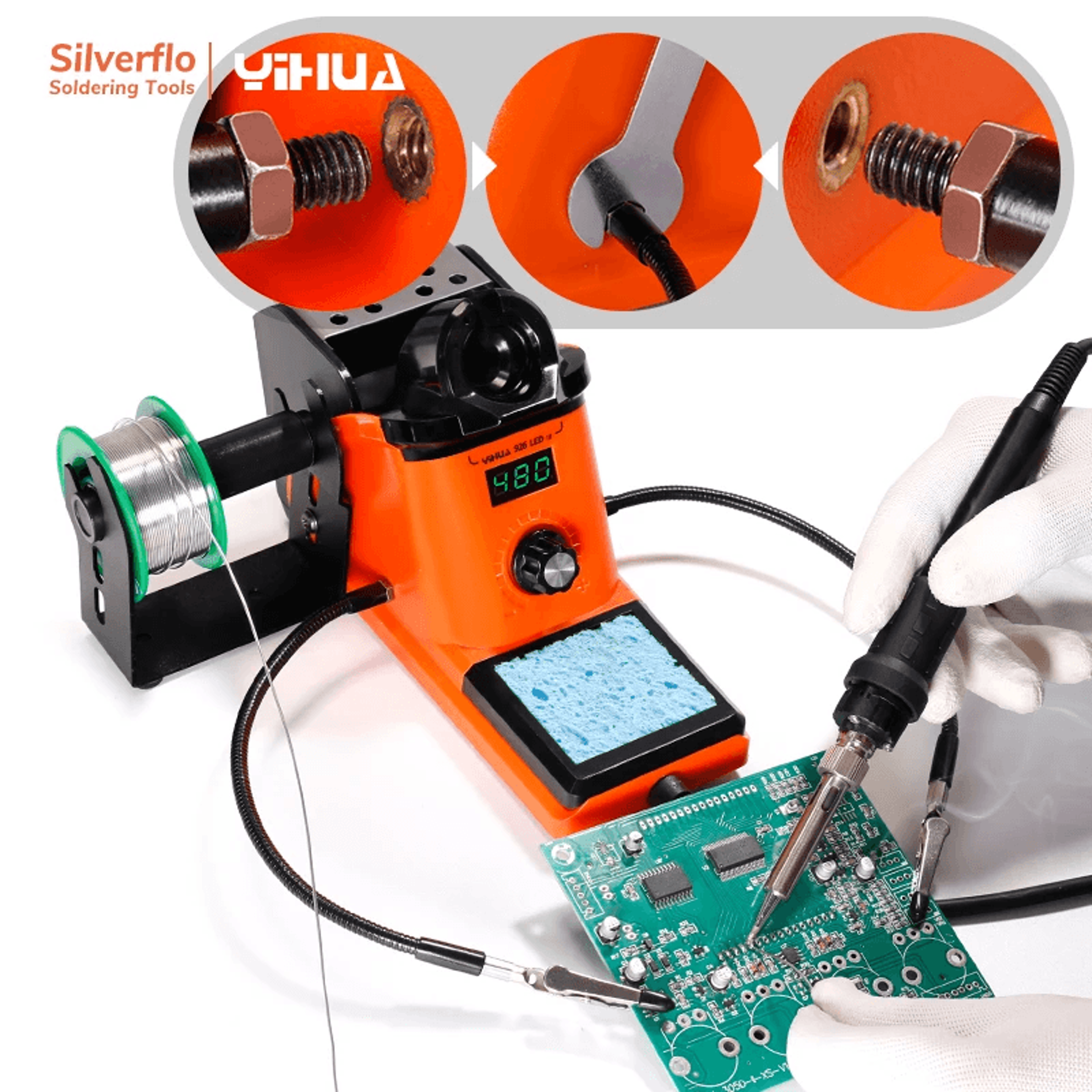 Digital Soldering Iron Kit With LED Display And Helping Hands 1