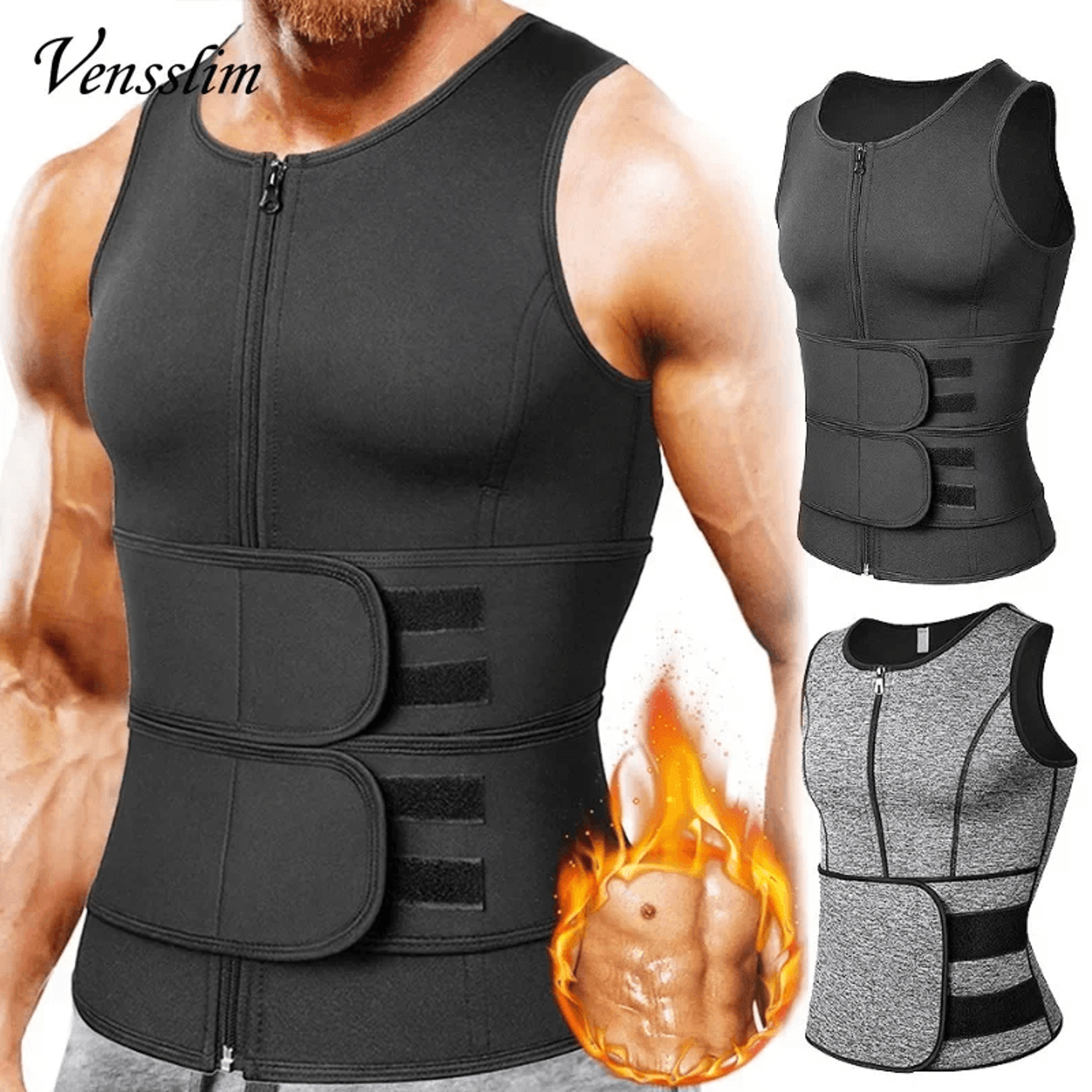men slimming waist trainer compression vest
