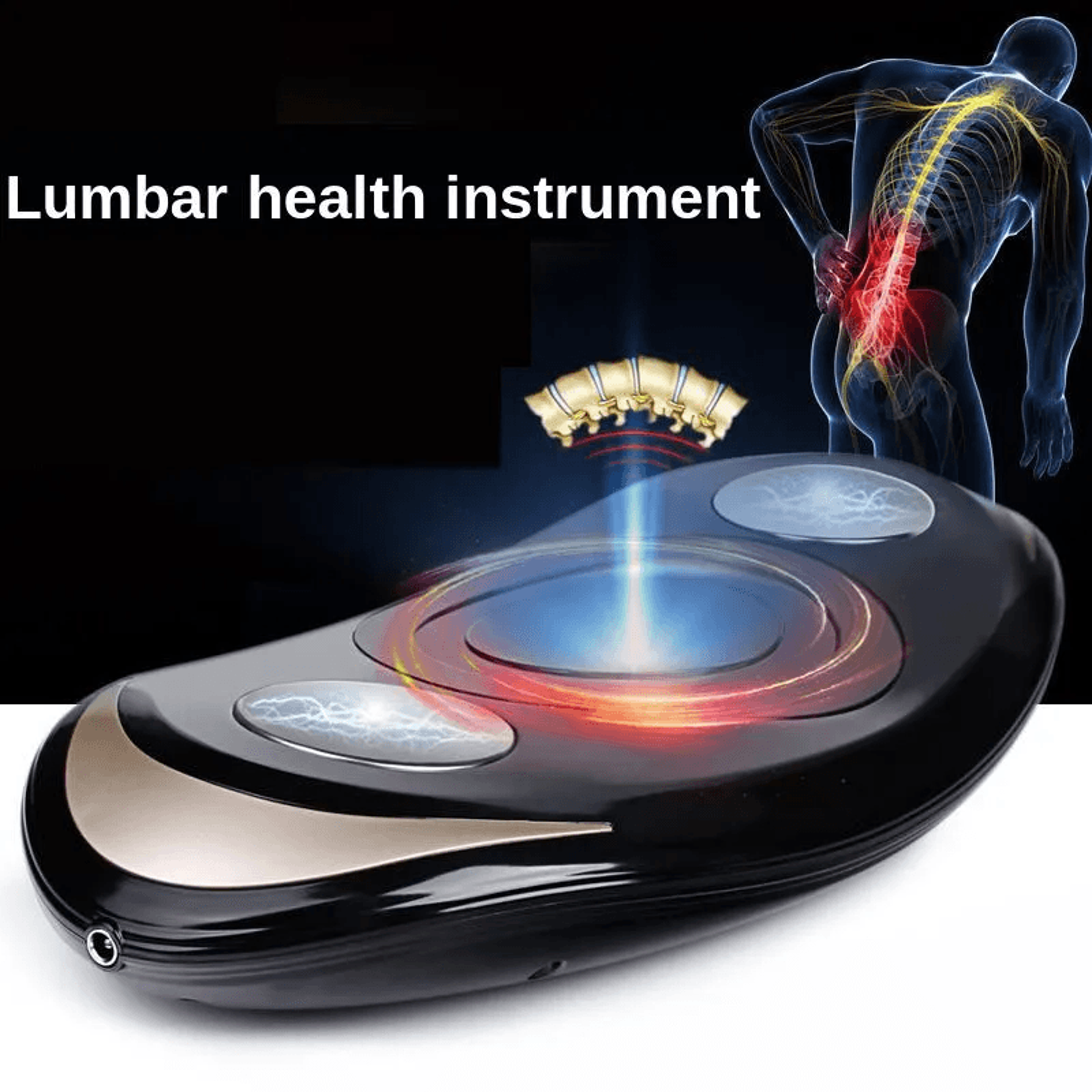lumbar traction pulse therapy belt with heat and vibration for back pain relief