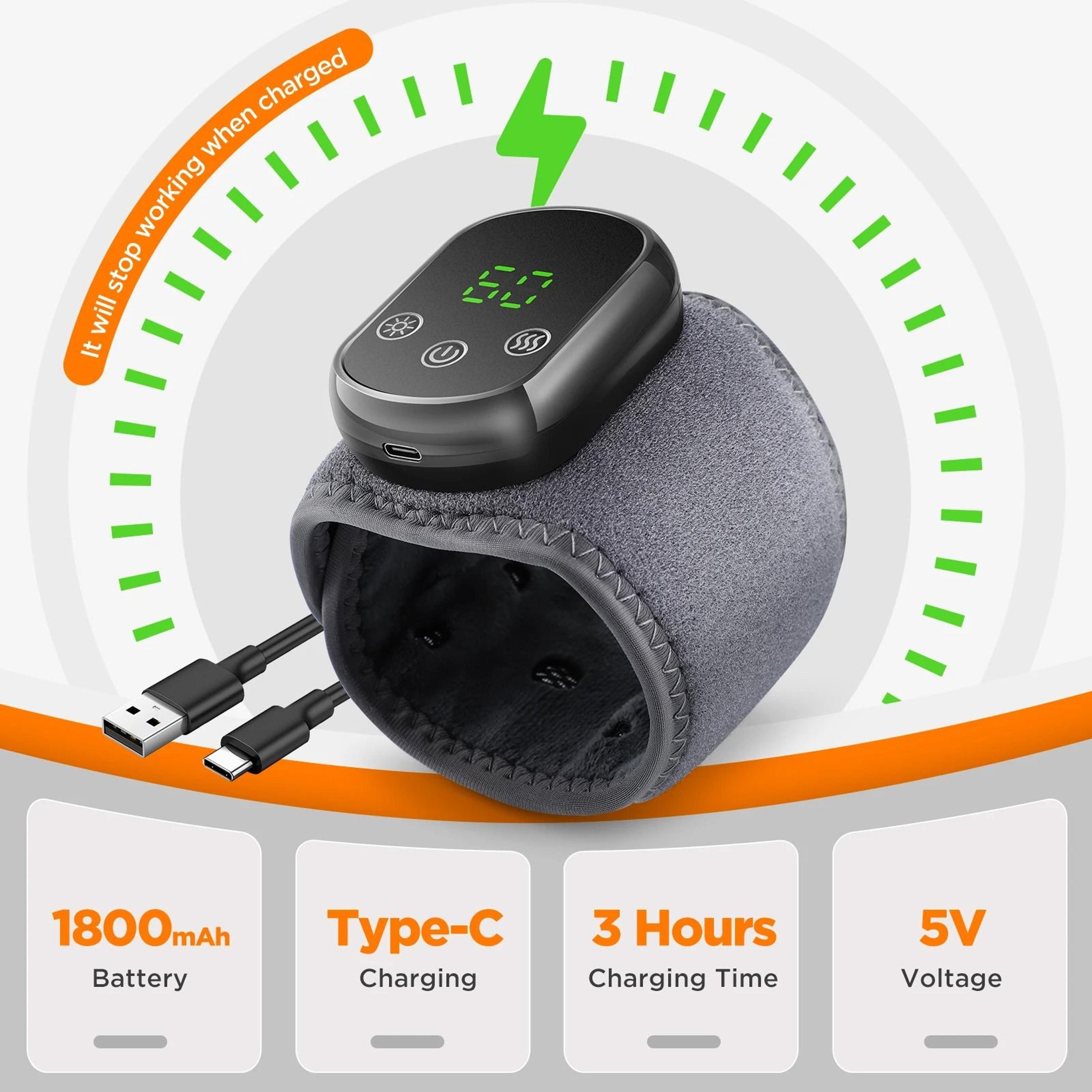 Electric Heat And Vibration Brace For Wrist And Ankle 5