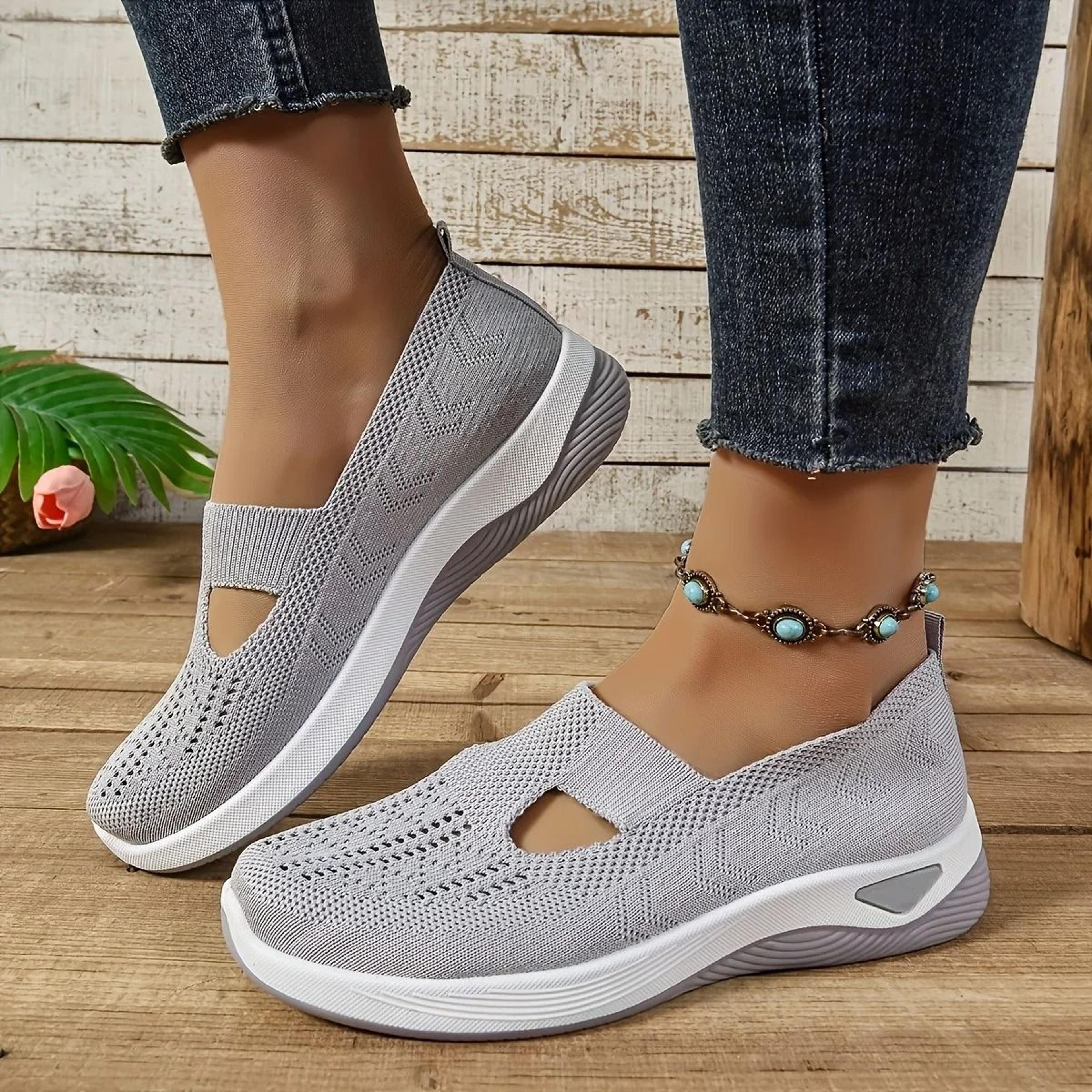 Womens Breathable Mesh Walking Shoes With Lightweight PVC Sole 5