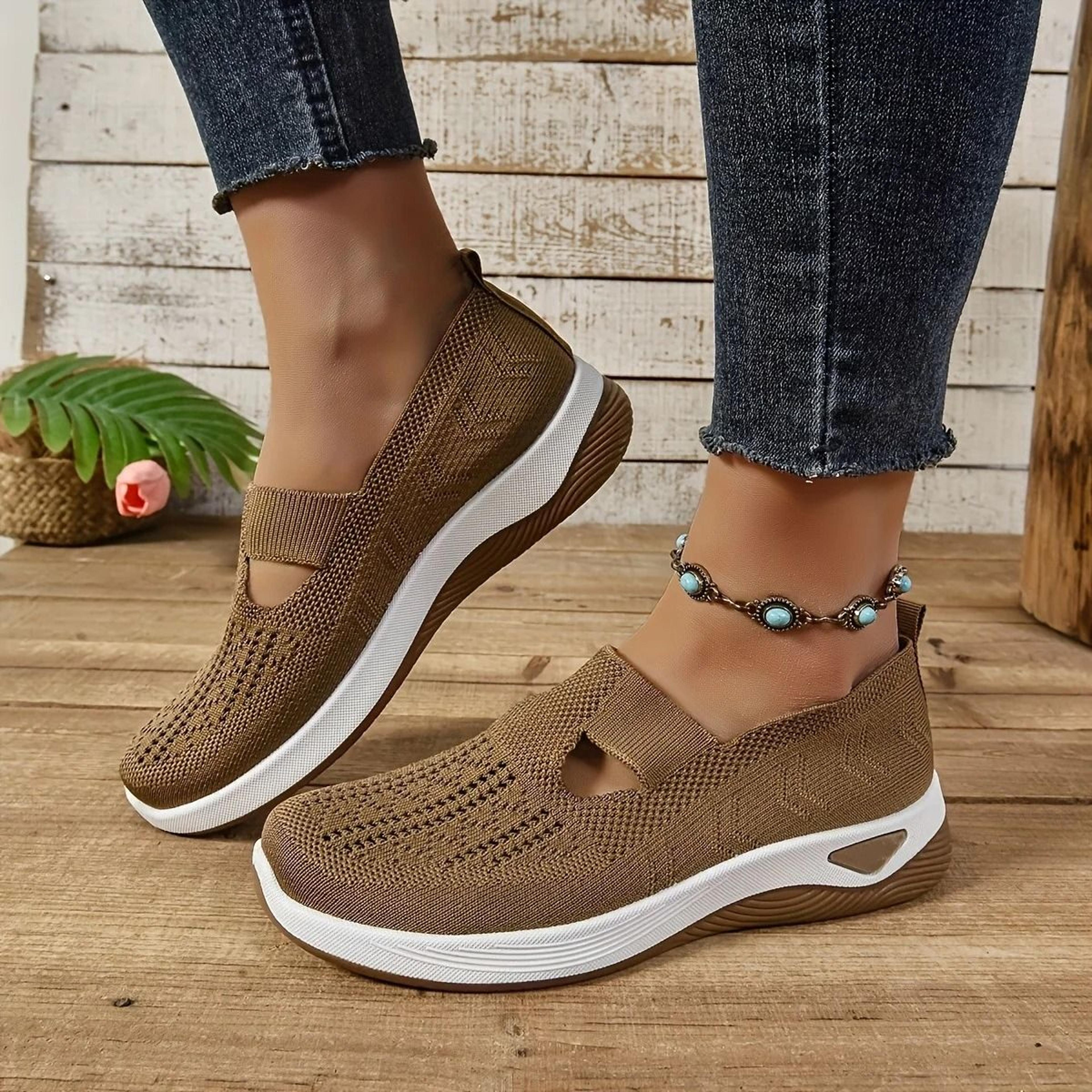 Womens Breathable Mesh Walking Shoes With Lightweight PVC Sole 11
