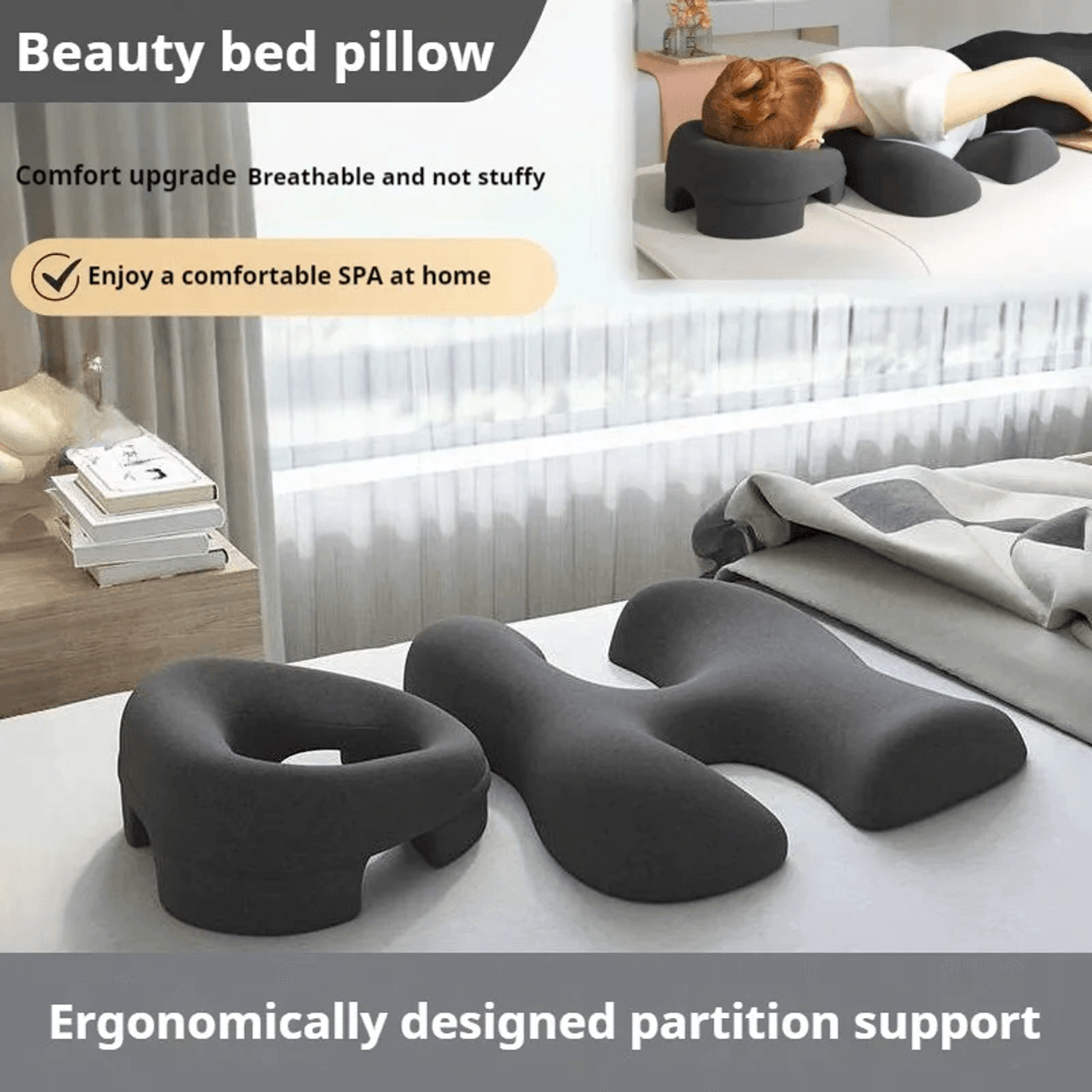 Massage Face And Chest Pillow Set For Spa And Beauty Tables 1