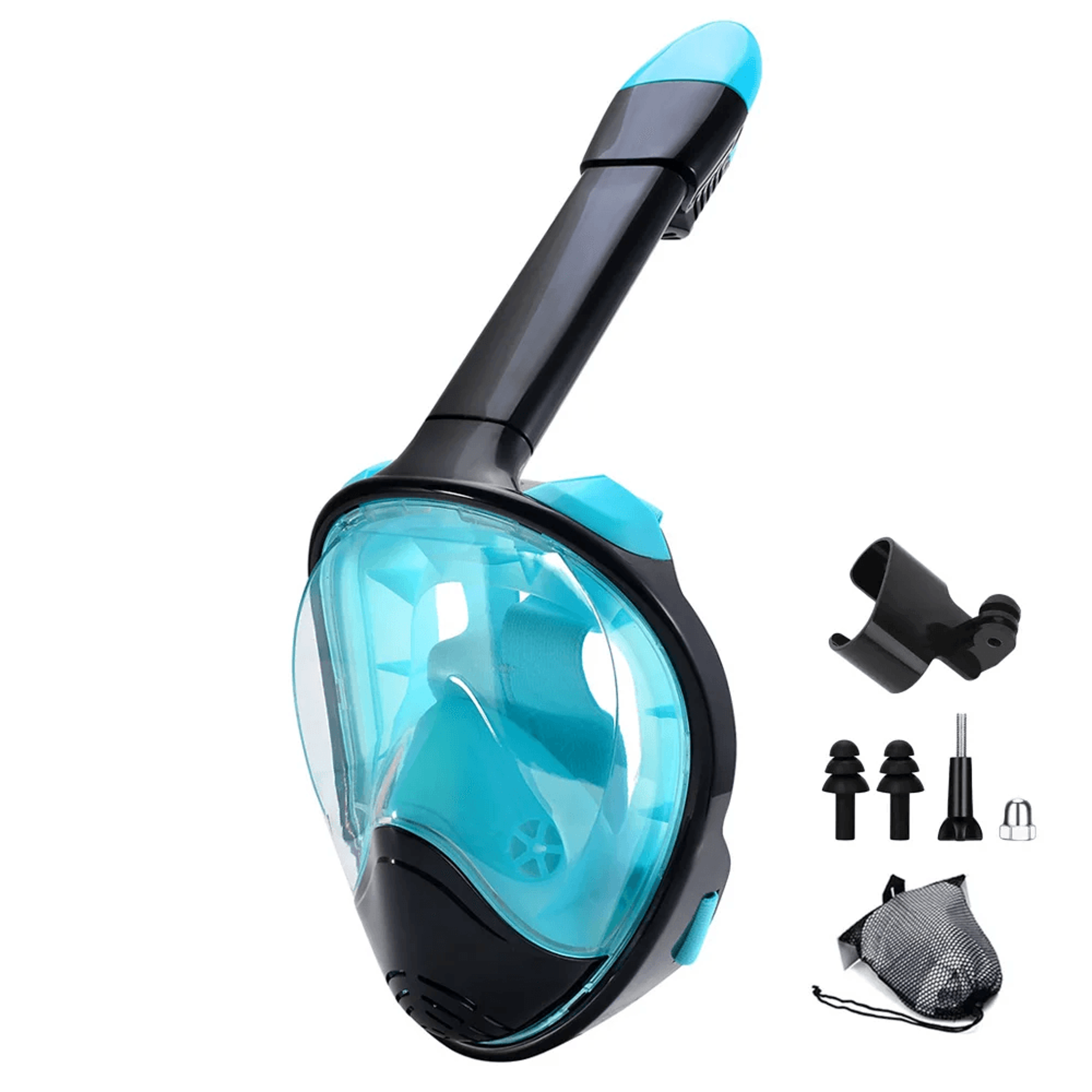 Full Face Snorkel Mask With Wide View And Camera Mount 8