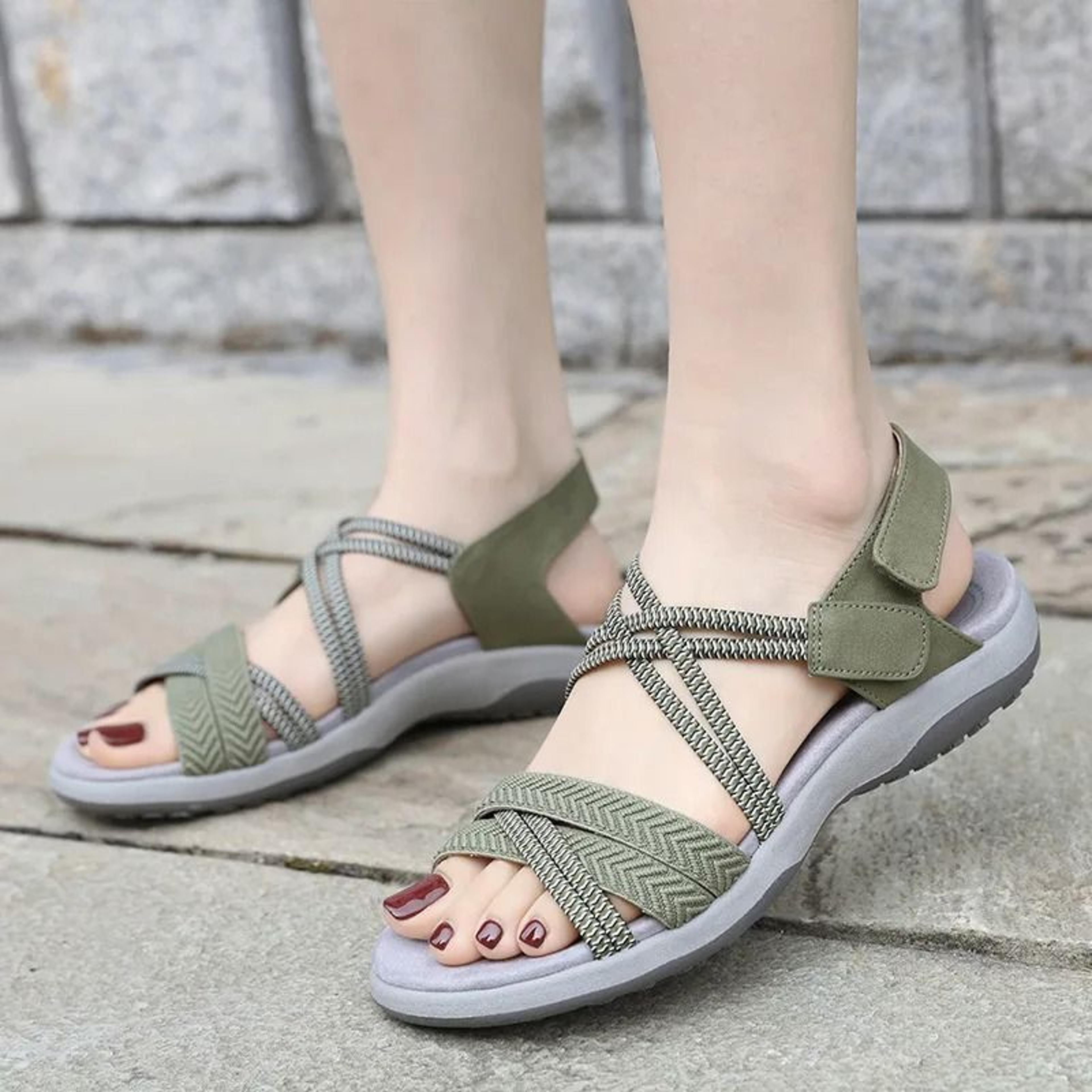 Womens Summer Open Toe Elastic Sports Sandals 3