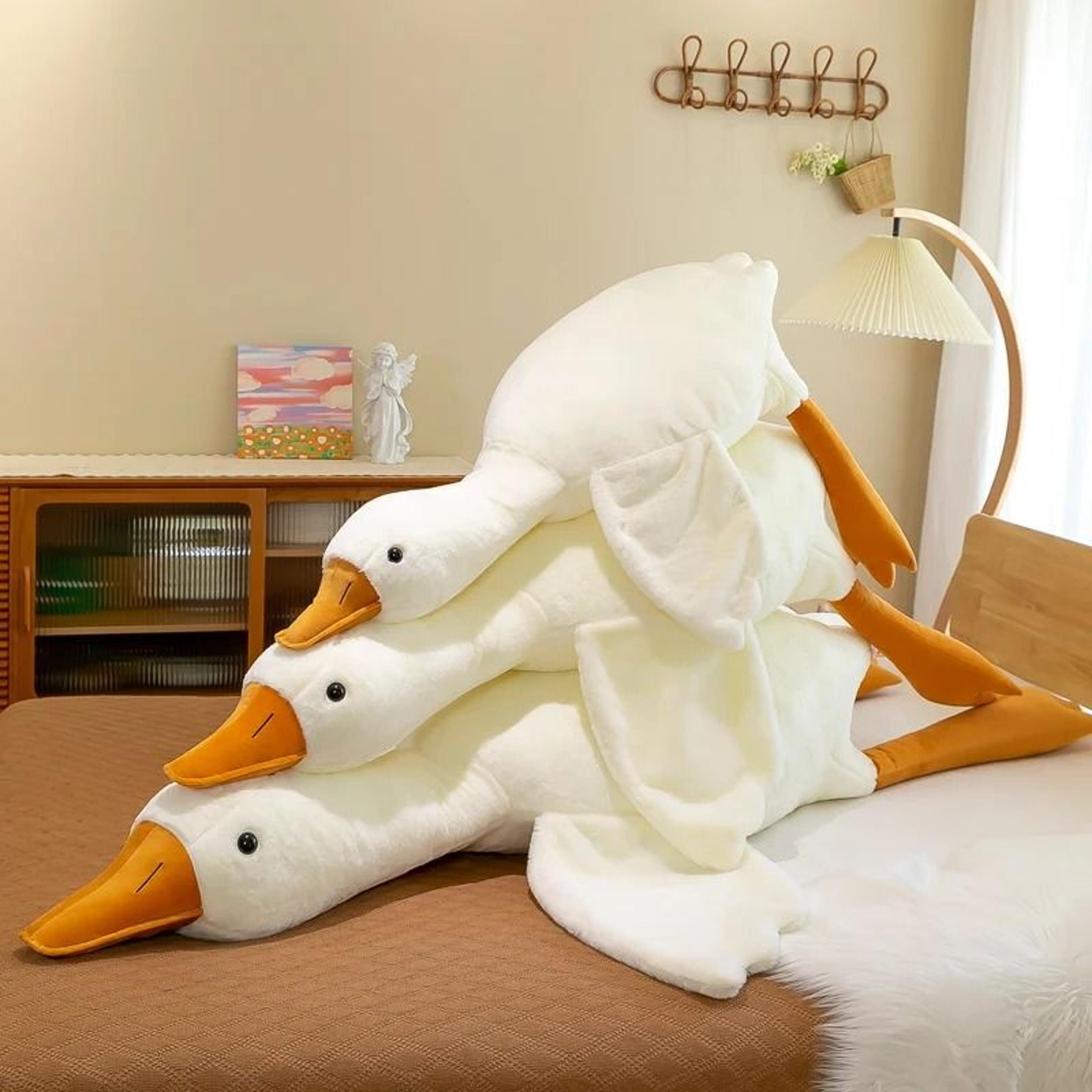 Lovely Big White Goose Plush Pillow 2