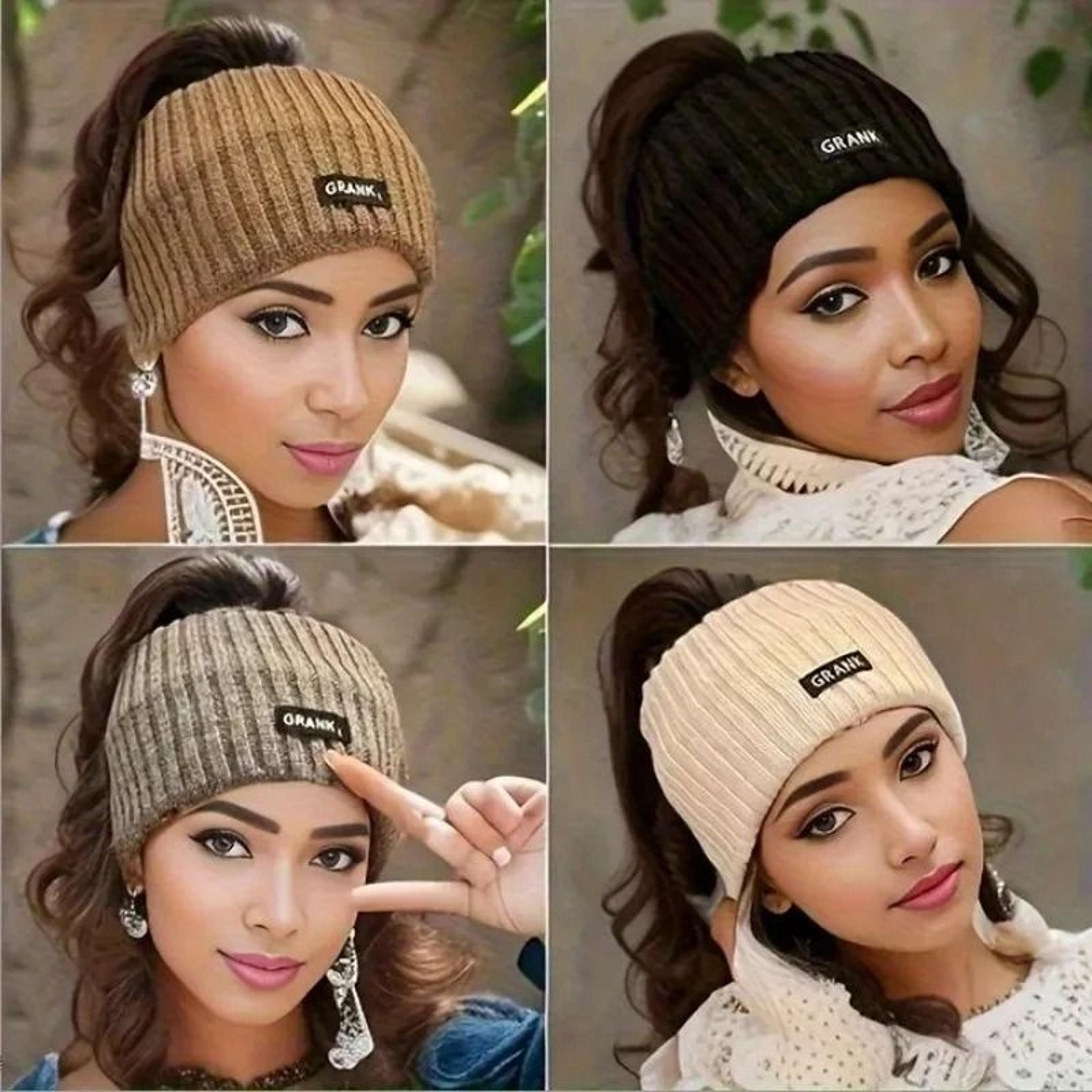 Warm Knitted Winter Headband For Women  Soft Elastic Wide Hair Wrap 0