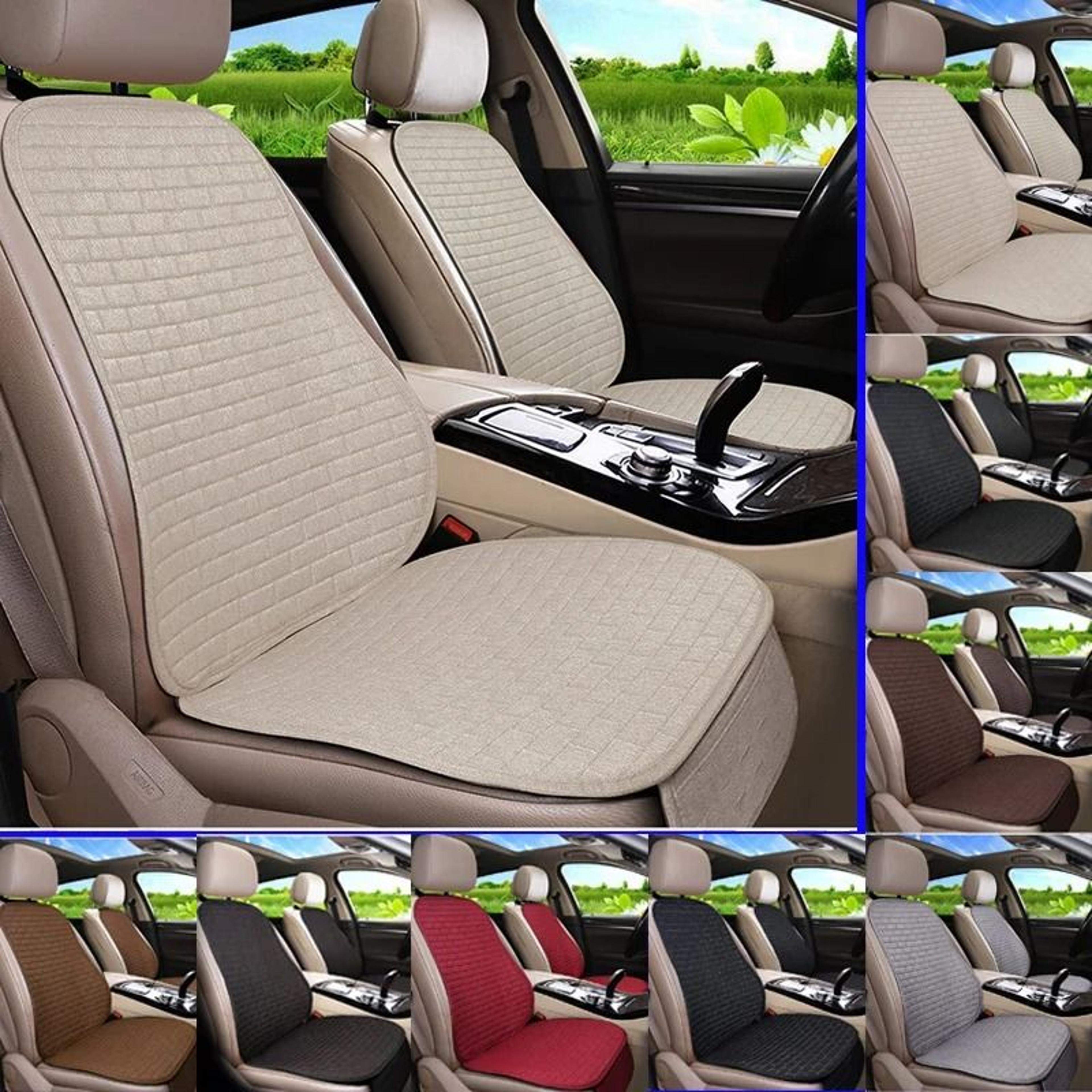 Flax Car Seat Cushion Pad  Breathable Auto Seat Protector For Front Or Rear Seats 0