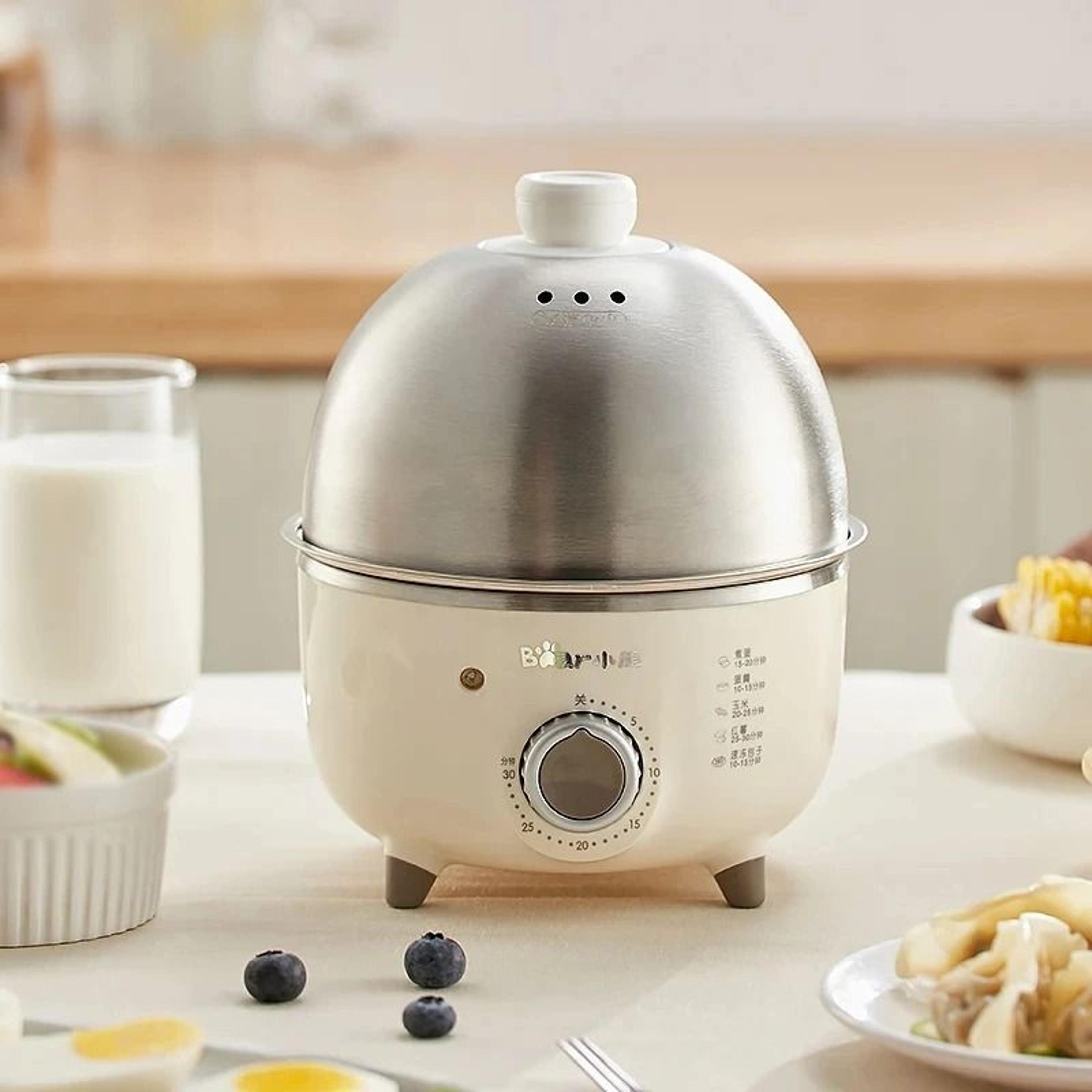 360W Electric Egg Boiler With Timer And Steamer Tray 2