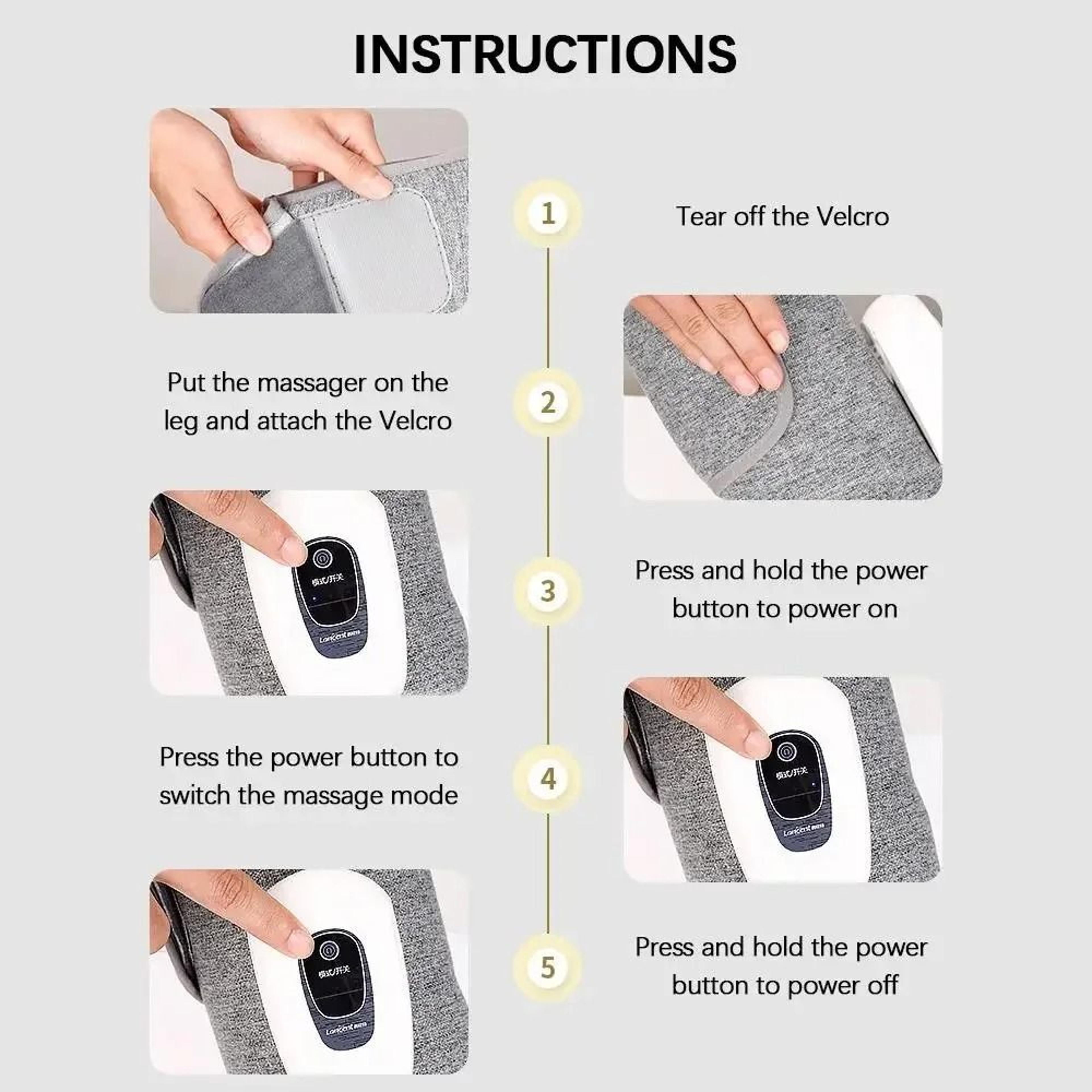 Wireless Electric Leg Massager With Air Compression For Calf Relaxation 5