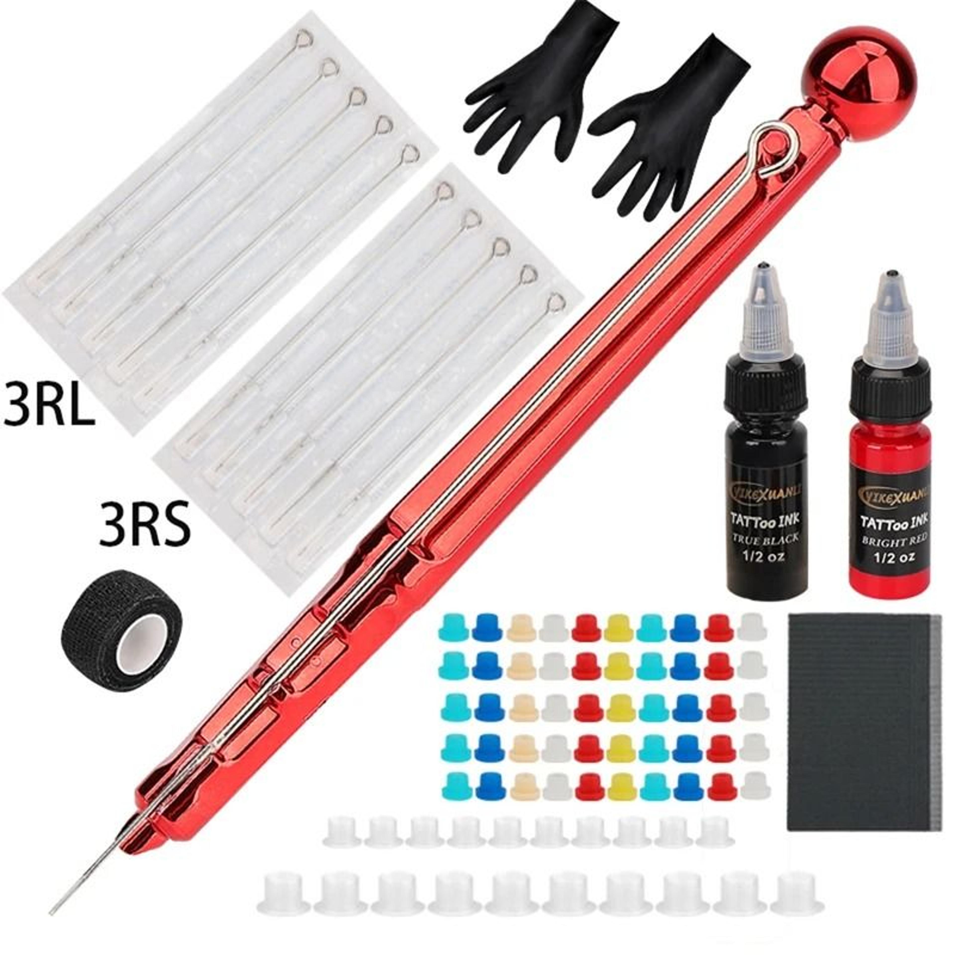 Hand Poke Tattoo Kit With Ink Cups And Needle Tool For DIY Stick And Poke Tattoos 7