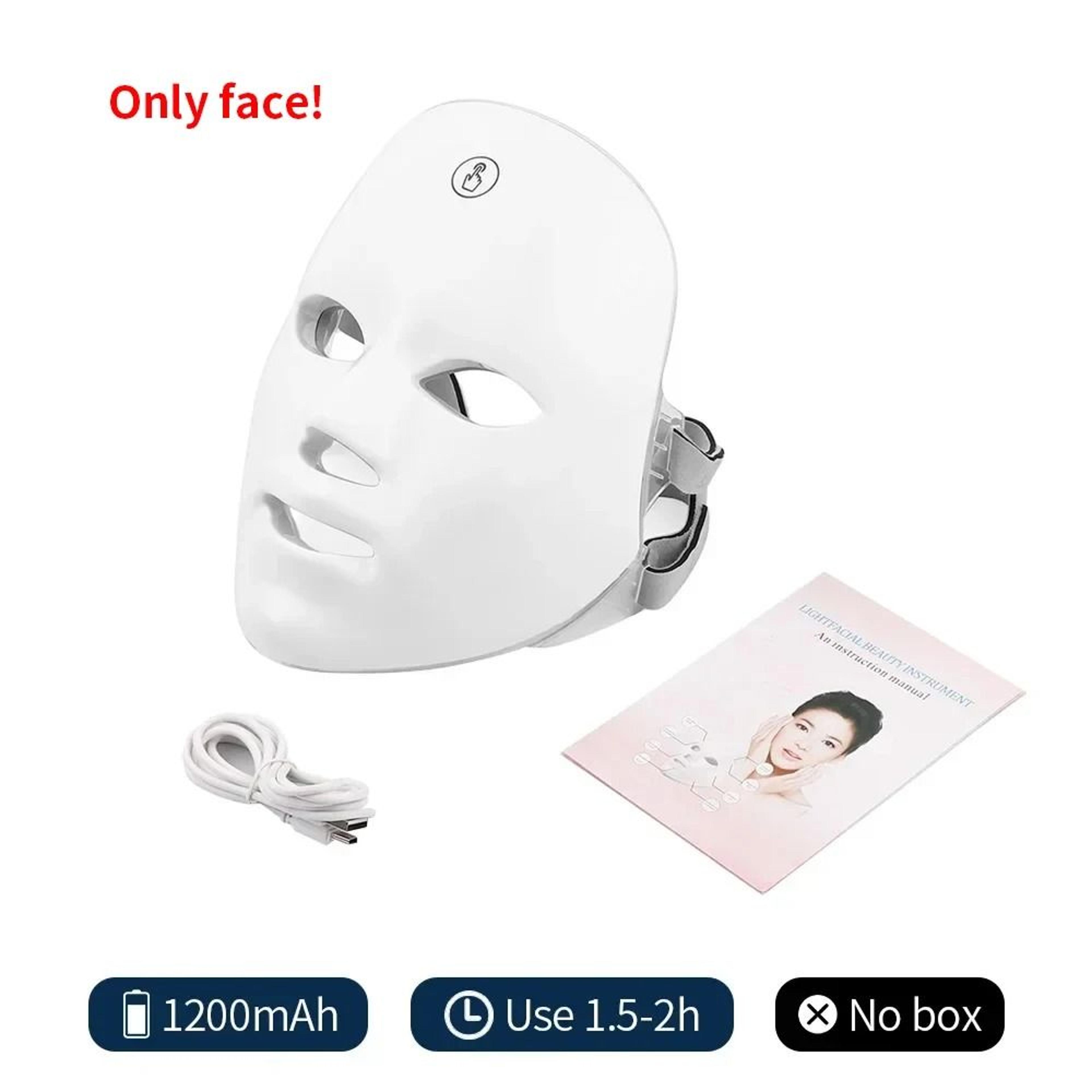 LED Face And Neck Rejuvenation Mask With 7 Light Therapy Modes 9