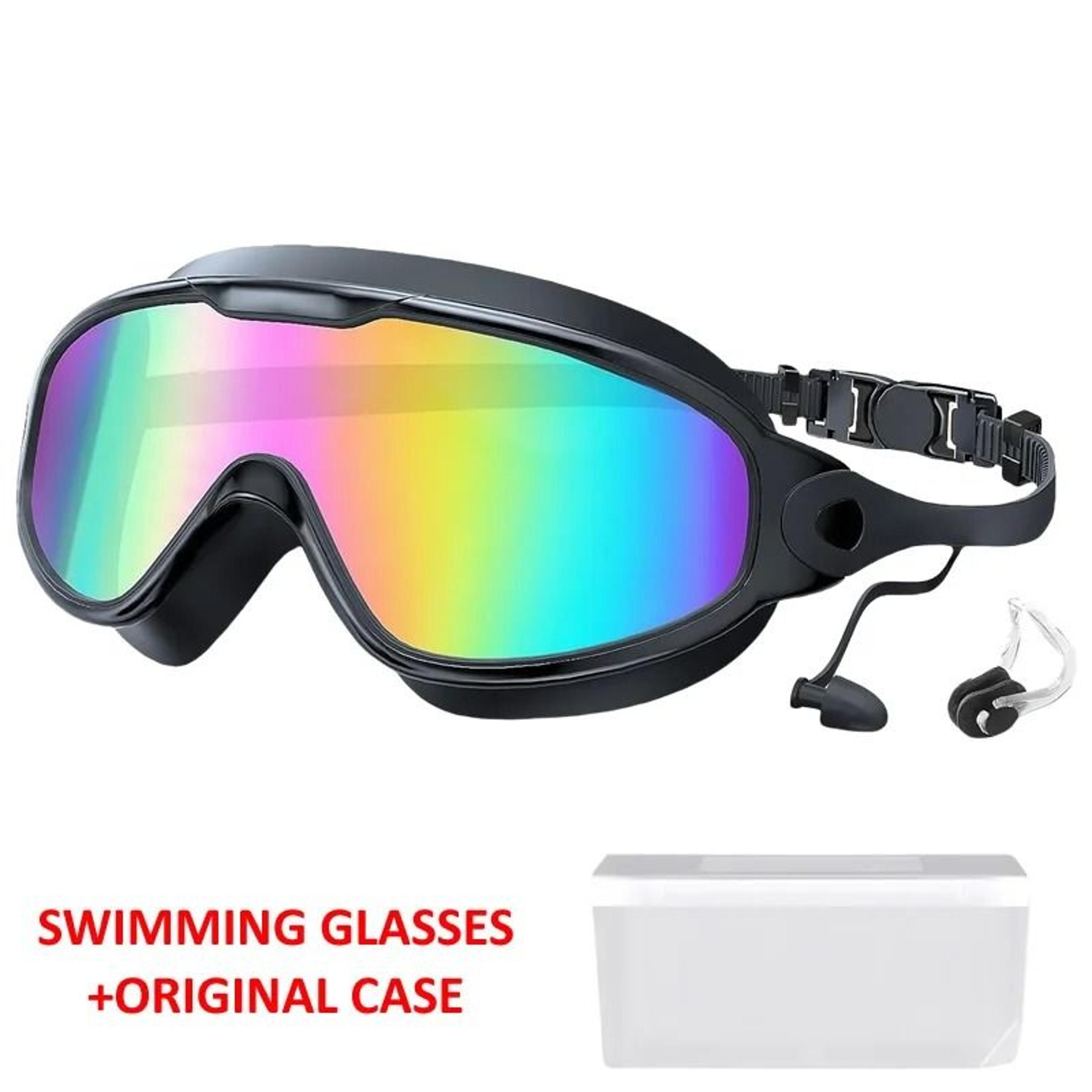 Large Frame AntiFog UV Protection Swim Goggles For Adults Wide View 6