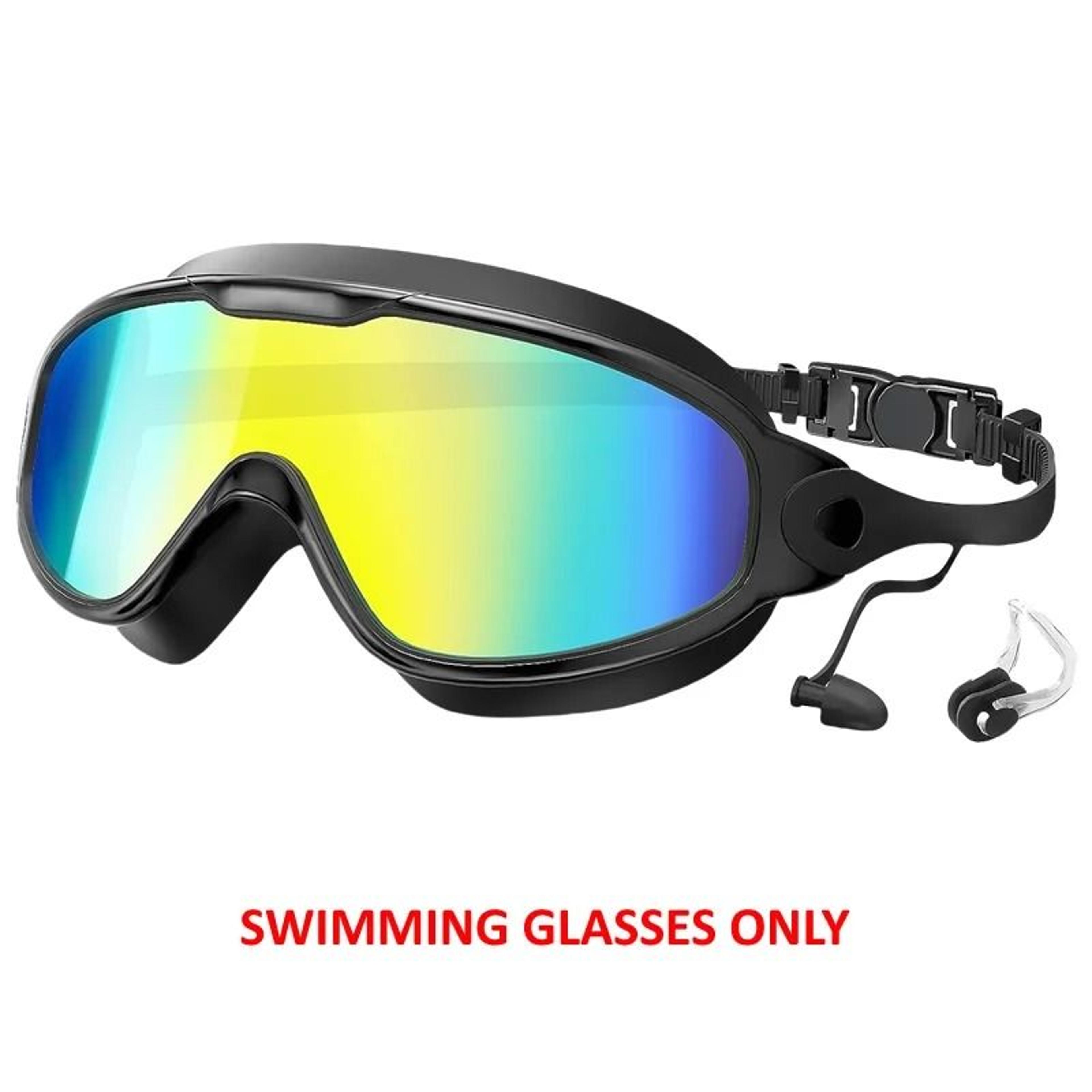 Large Frame AntiFog UV Protection Swim Goggles For Adults Wide View 8