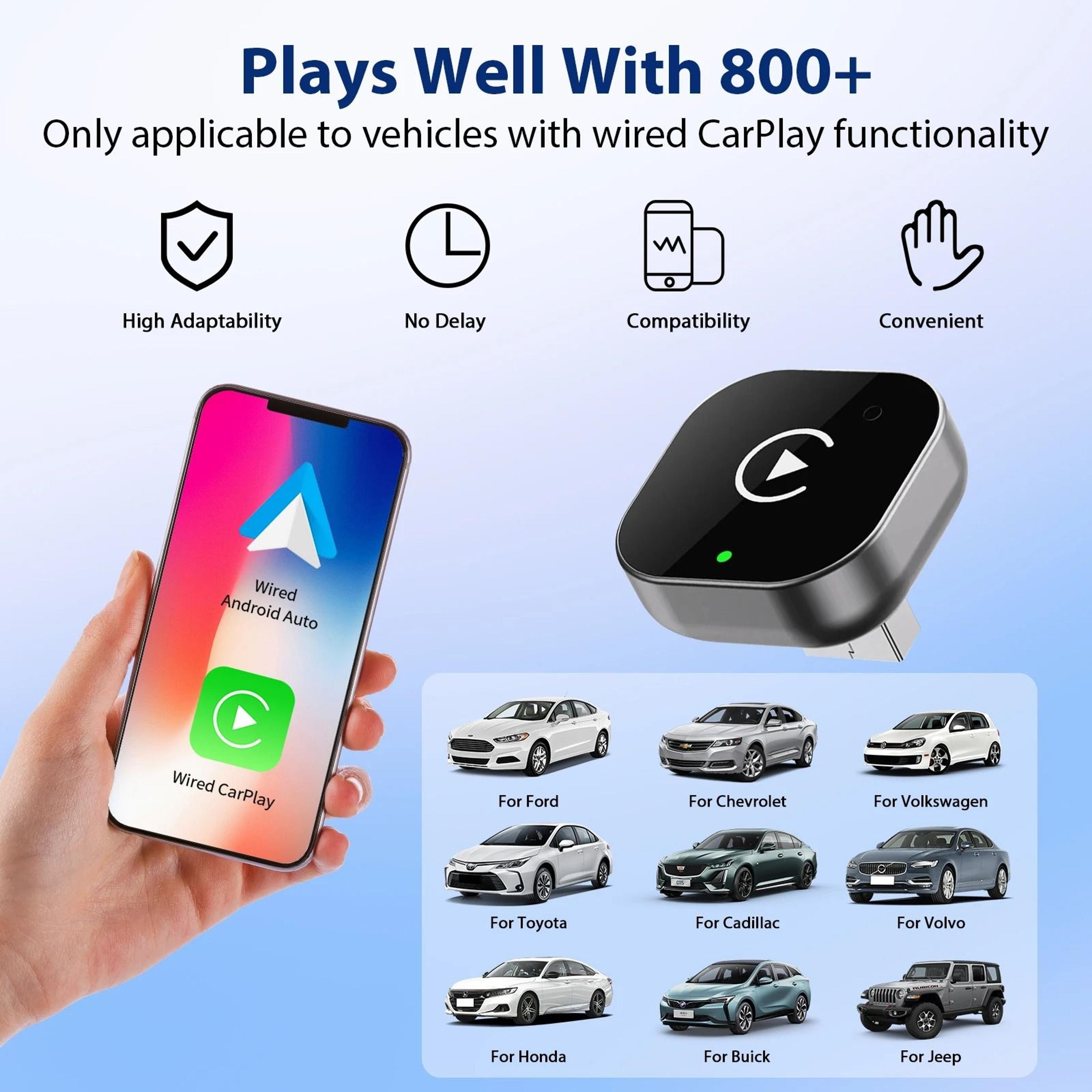 Wireless Car Adapter For CarPlay And Android Auto Plug And Play 3