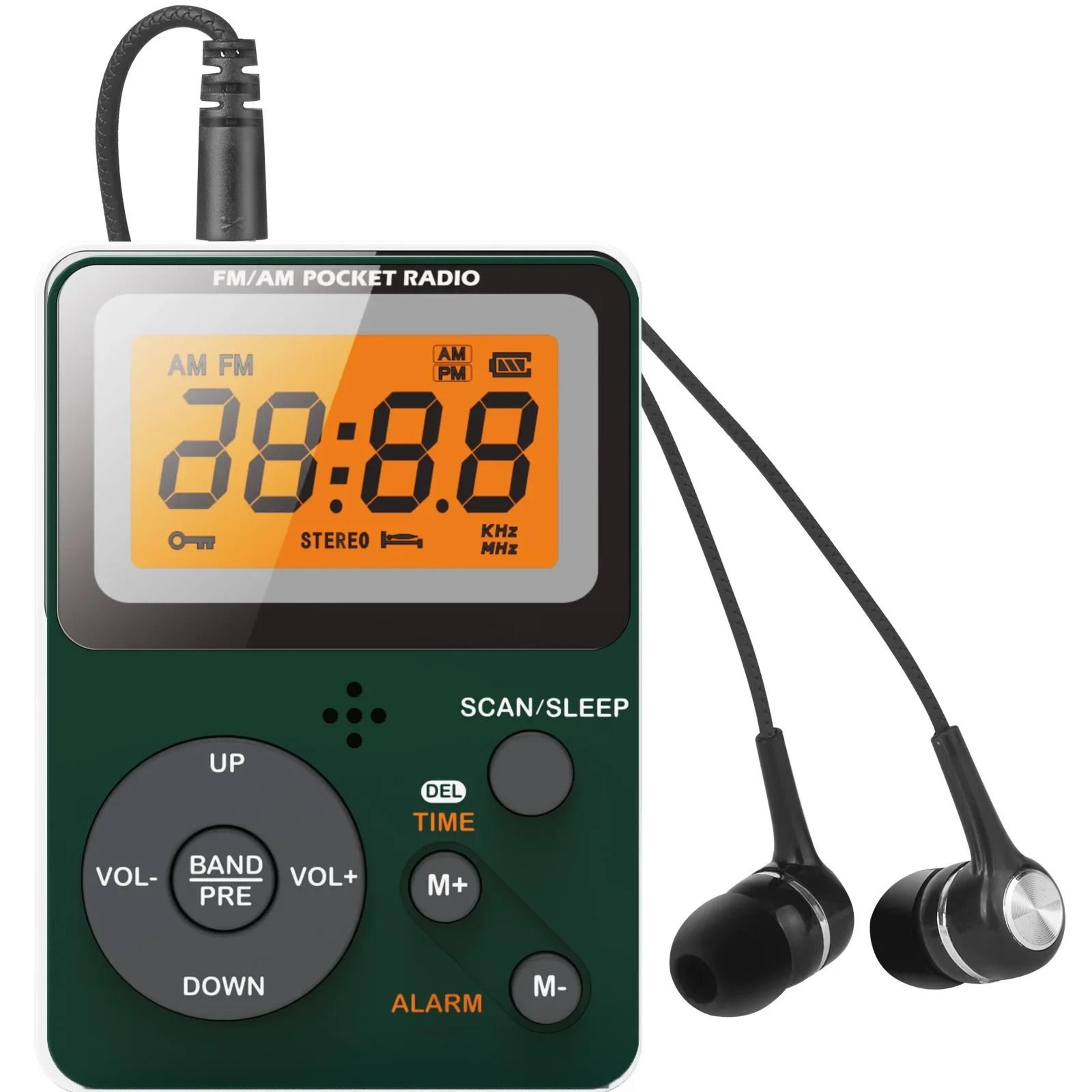 Portable AM FM Radio With LCD Display Earphone Jack Sleep Timer And Alarm 6