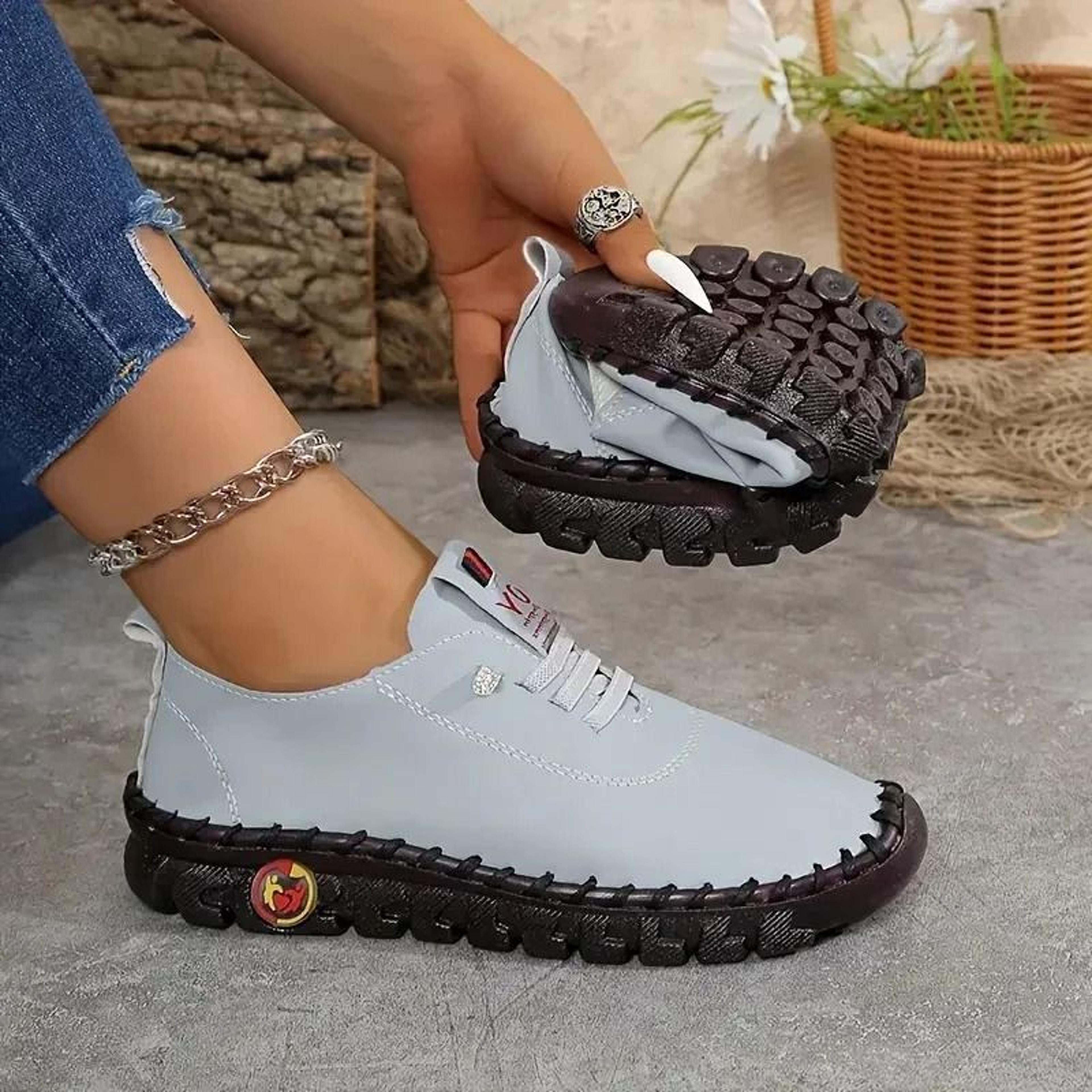 Womens Comfortable Thick Sole Sneakers  Casual Outdoor Walking Shoes 10