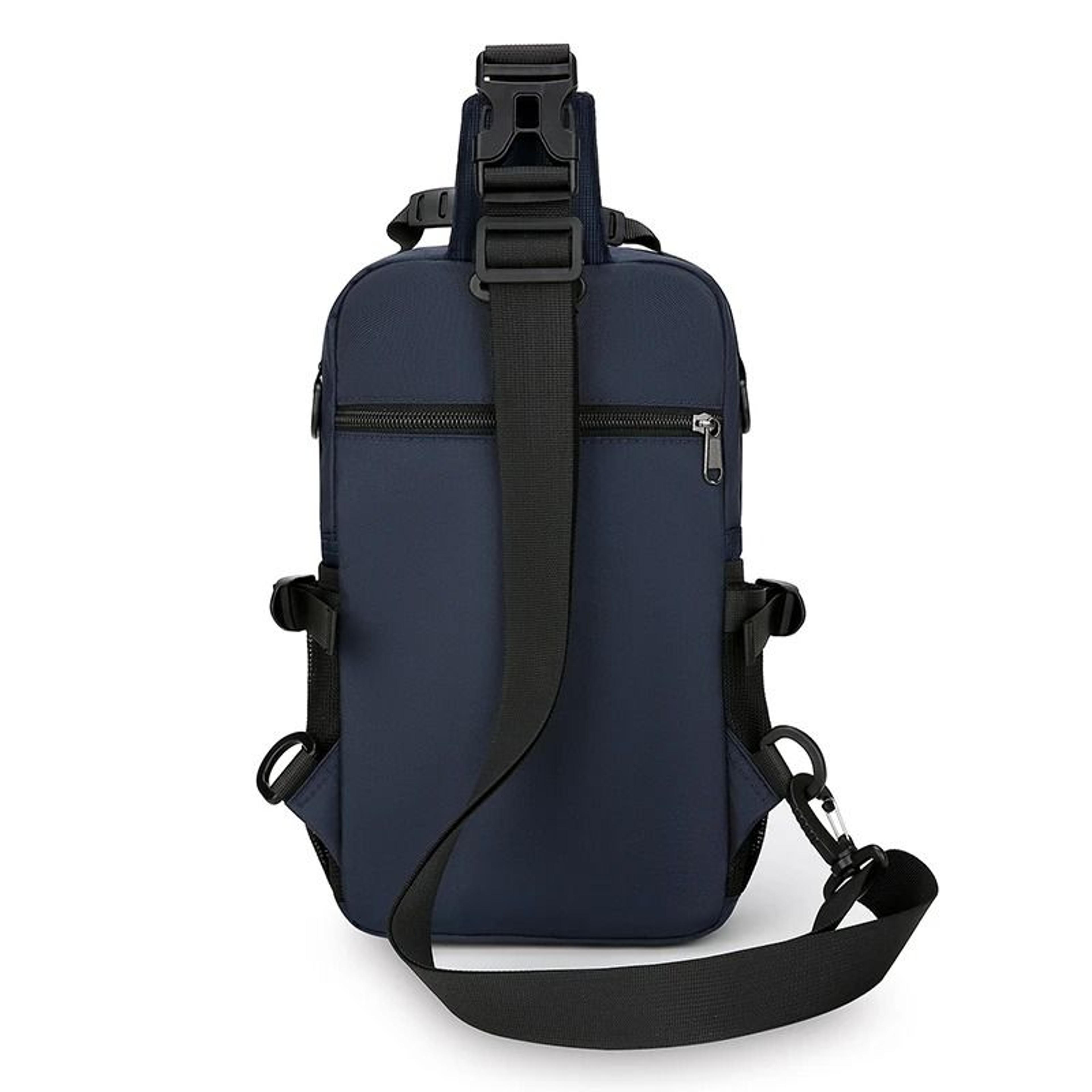 Mens Oxford Chest And Waist Crossbody Bag With Adjustable Strap 2