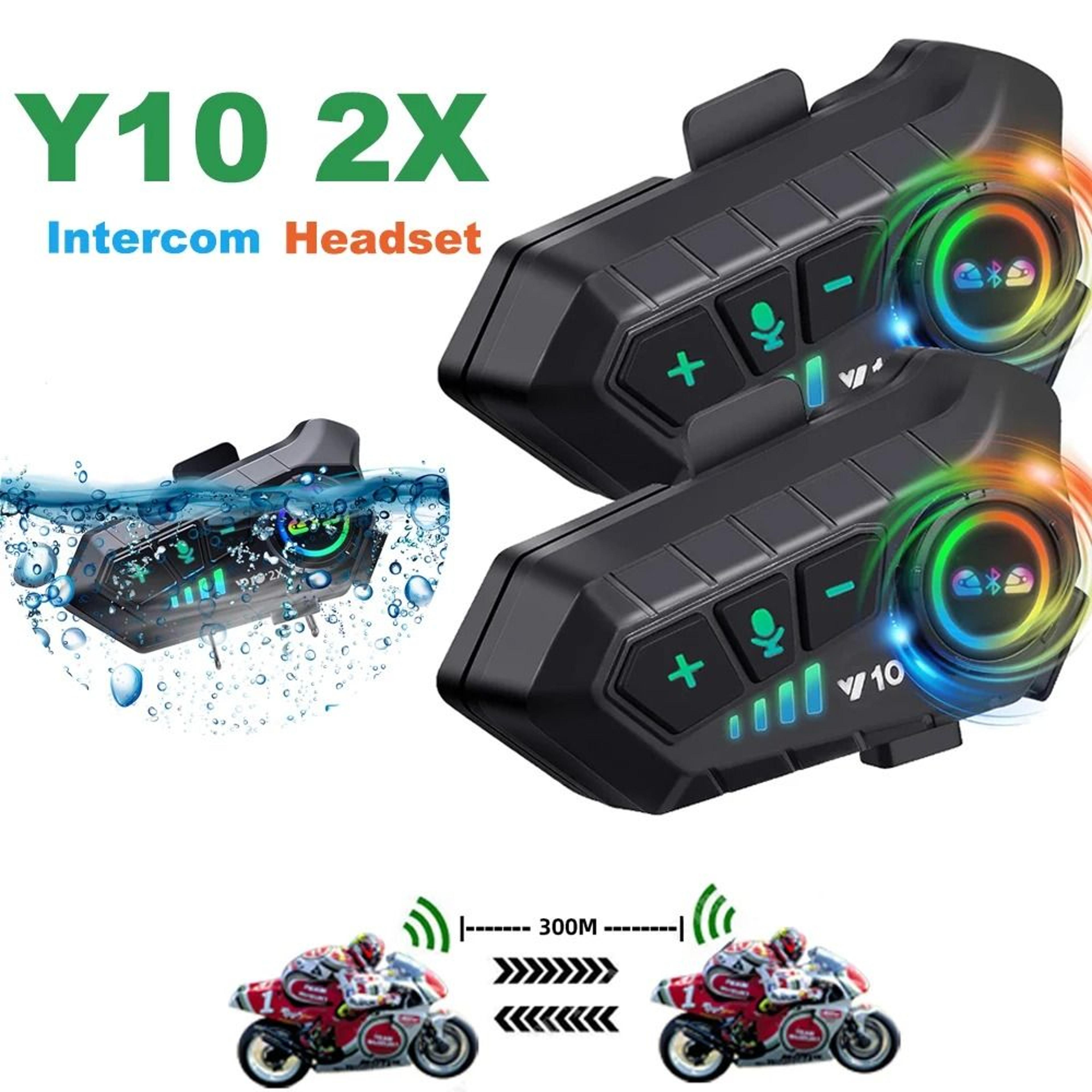 wireless bluetooth 5.3 motorcycle helmet intercom headset waterproof 300m speaker and microphone set