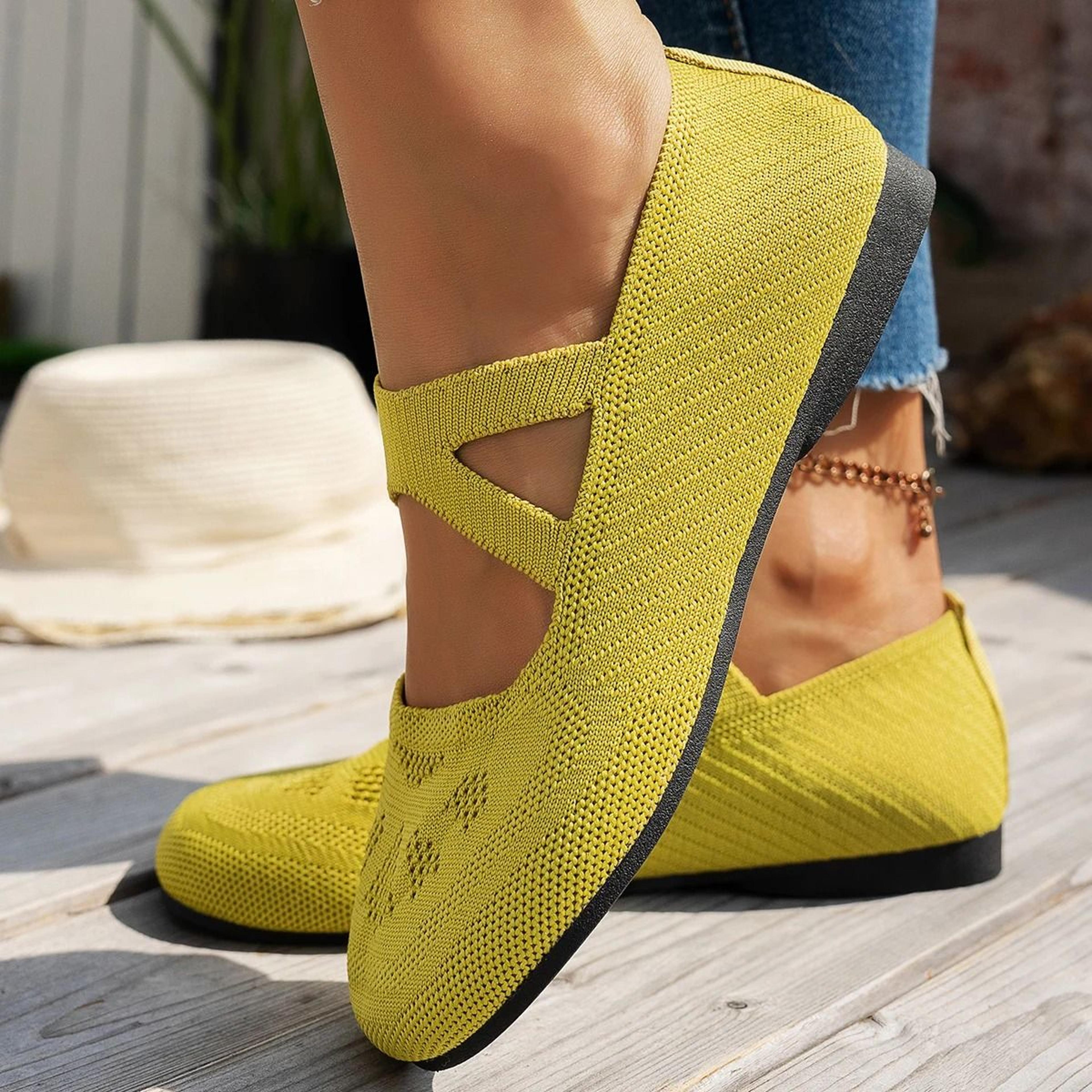 Comfortable Knitted Mary Jane Ballet Shoes  Round Toe Fairy Style Flats For Women 5