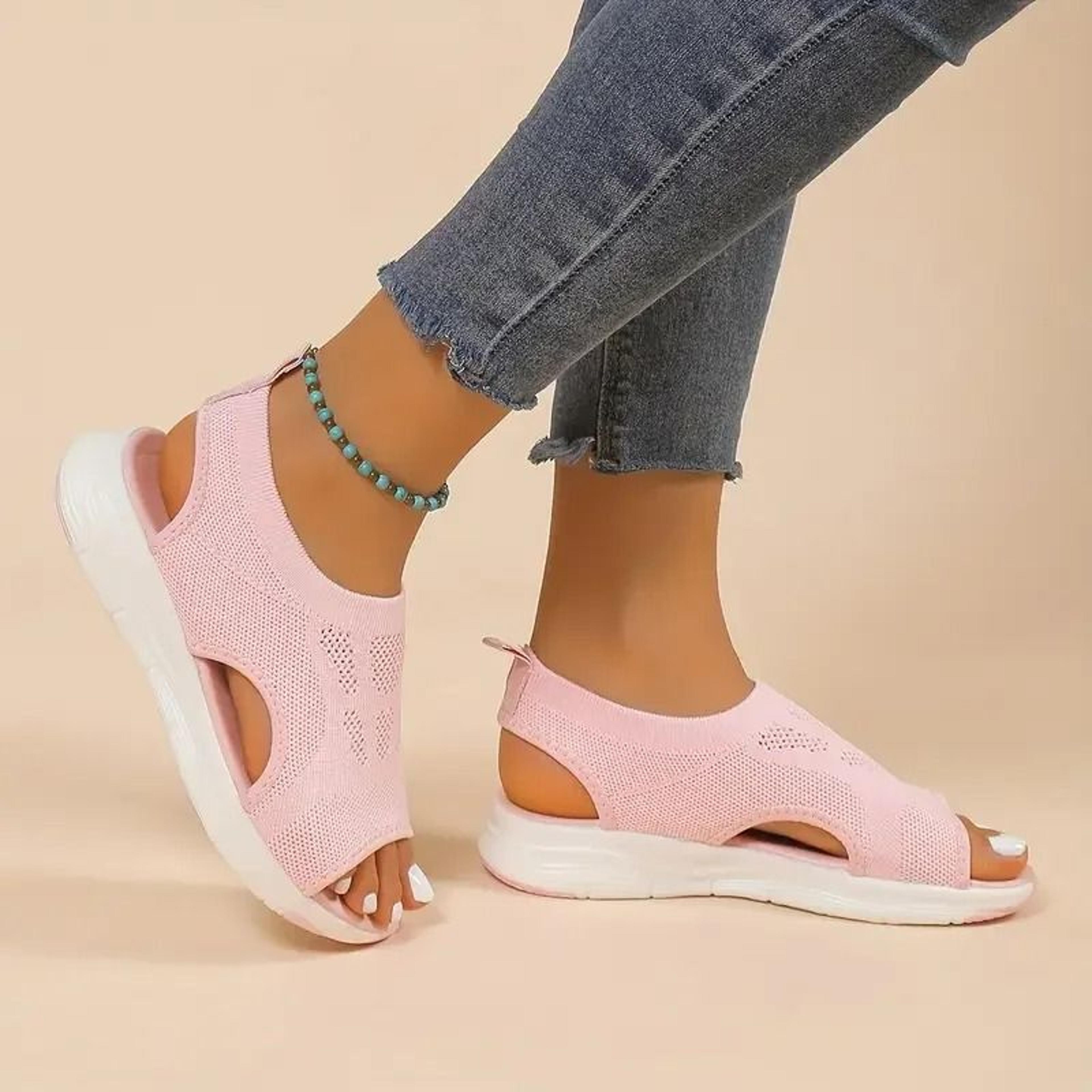 Summer Comfortable Round Toe Thick Sole Open Toe Sandals For Women 9