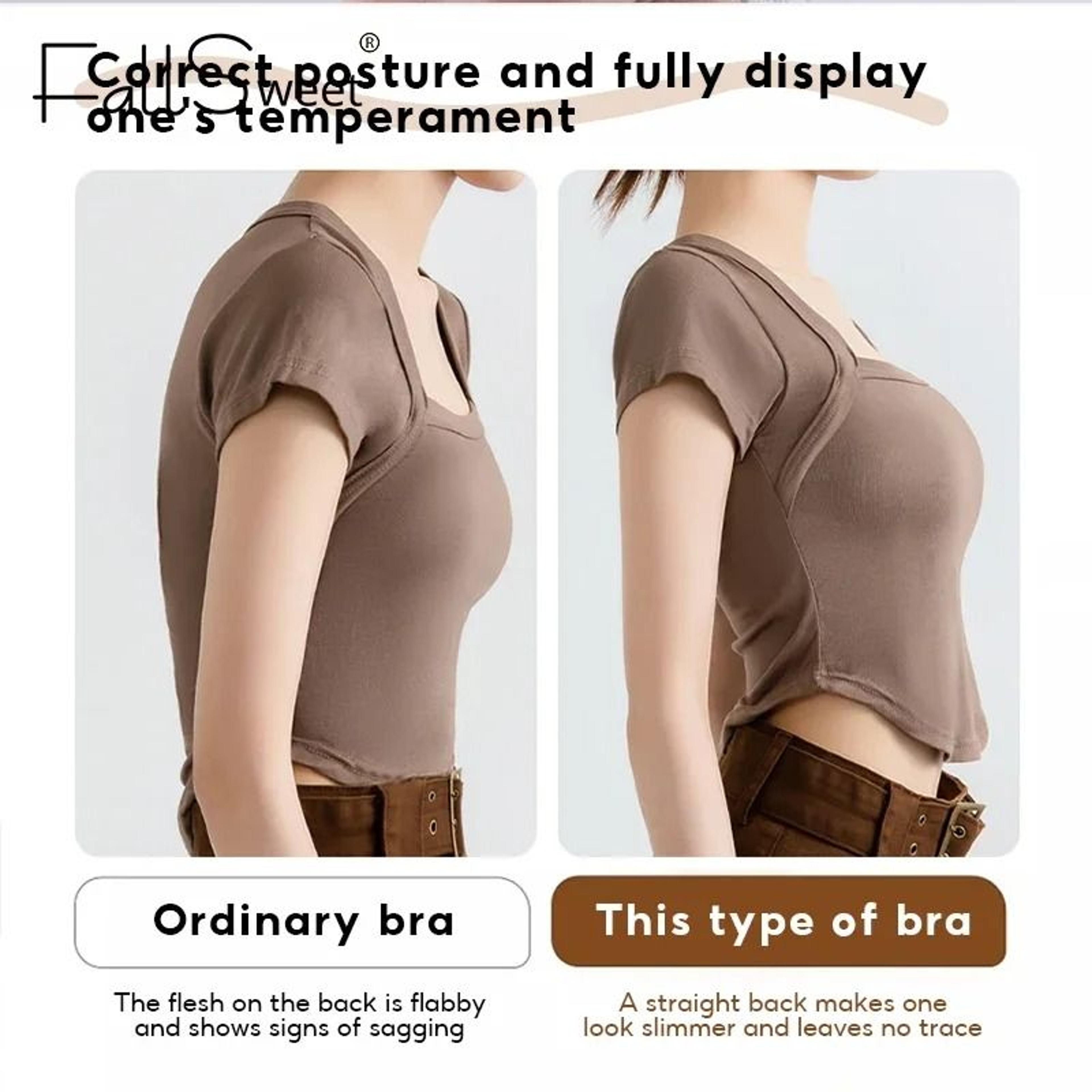 Wireless Posture Correction Bra For Women Seamless Push Up Bralette With Cross Back Support 3