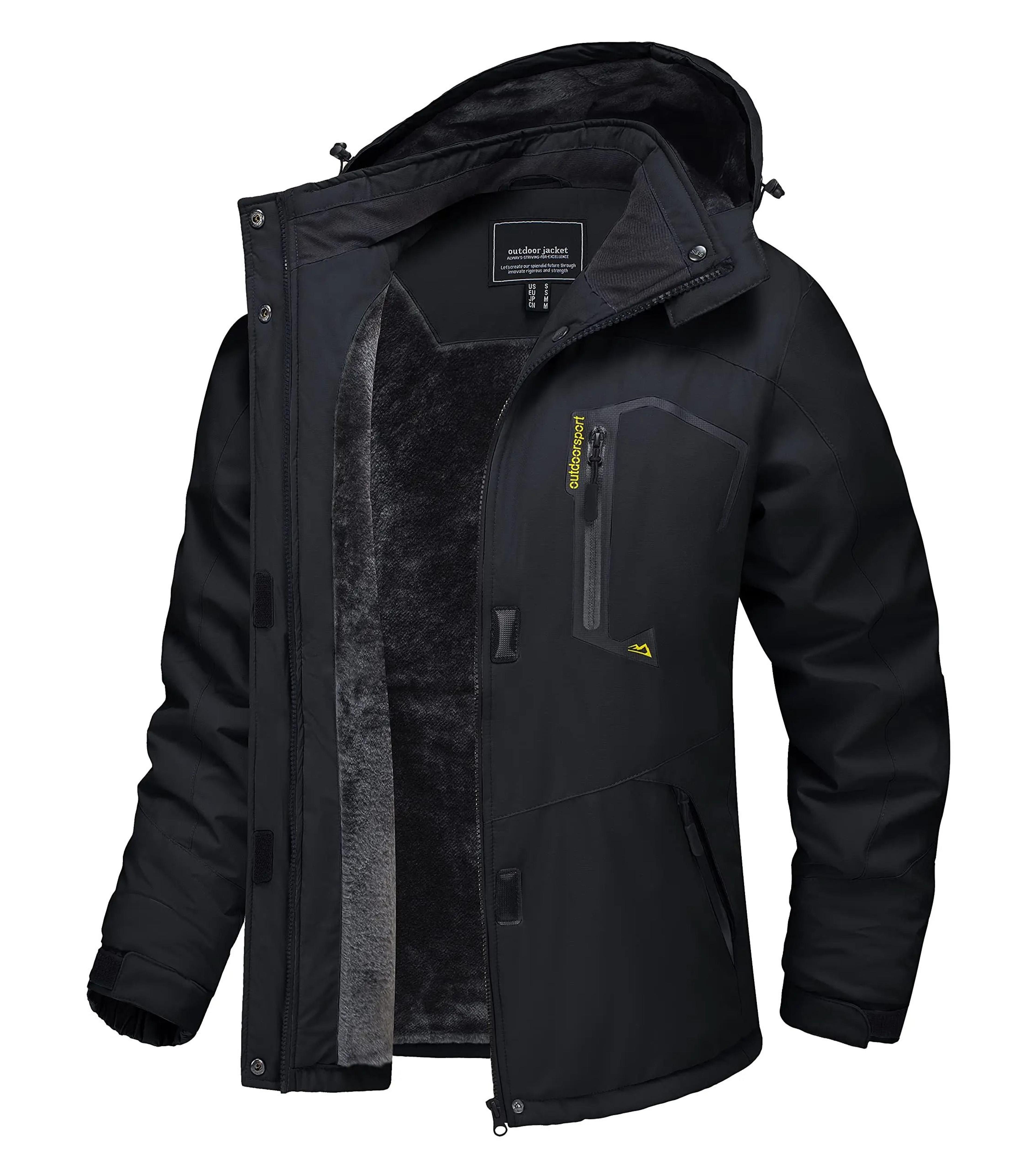 Winter Waterproof Ski Snowboard Jacket Womens Thermal Heavy Fleece Jacket Casual Work Rain Coat Win