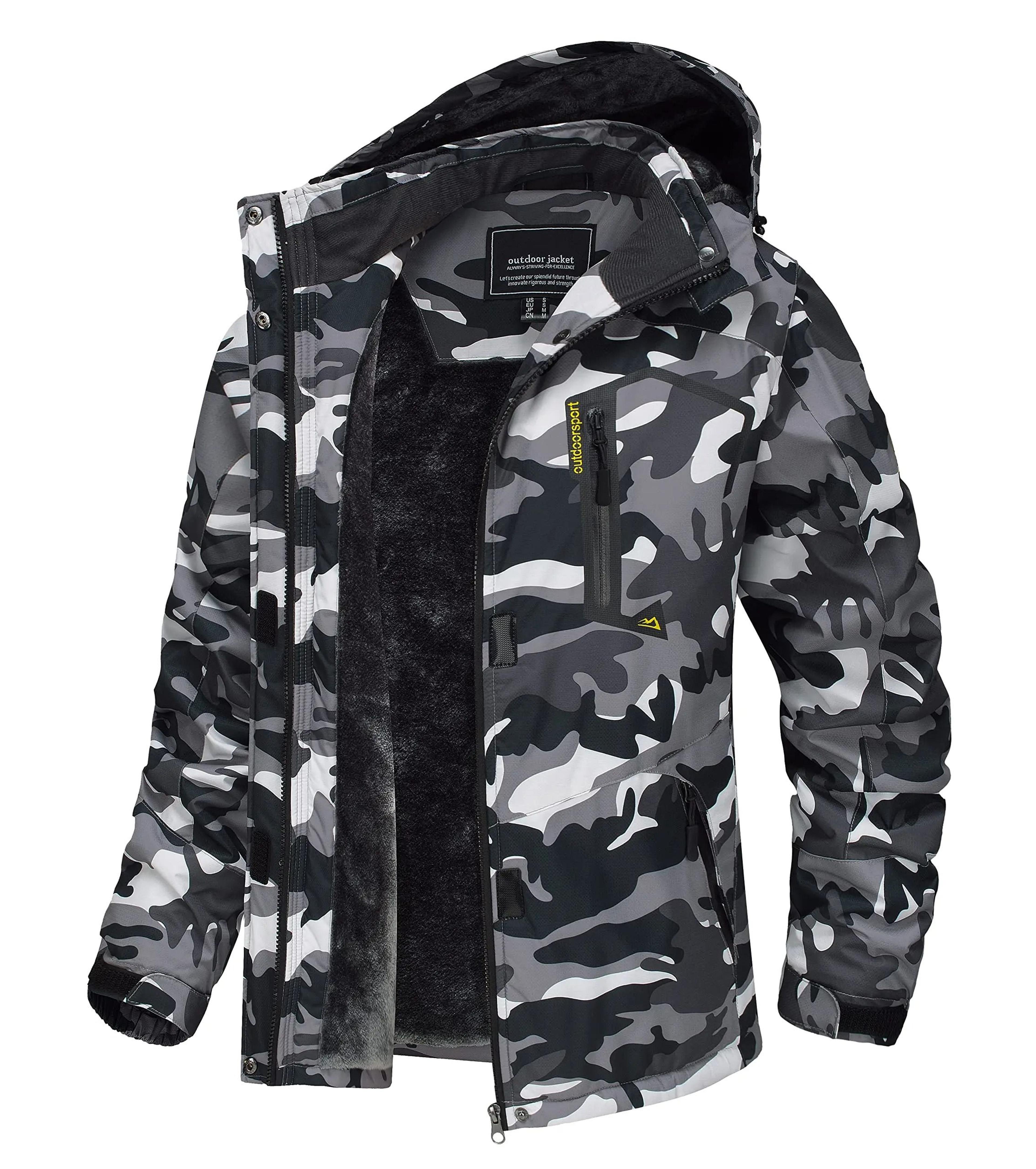 Winter Waterproof Ski Snowboard Jacket Womens Thermal Heavy Fleece Jacket Casual Work Rain Coat Win