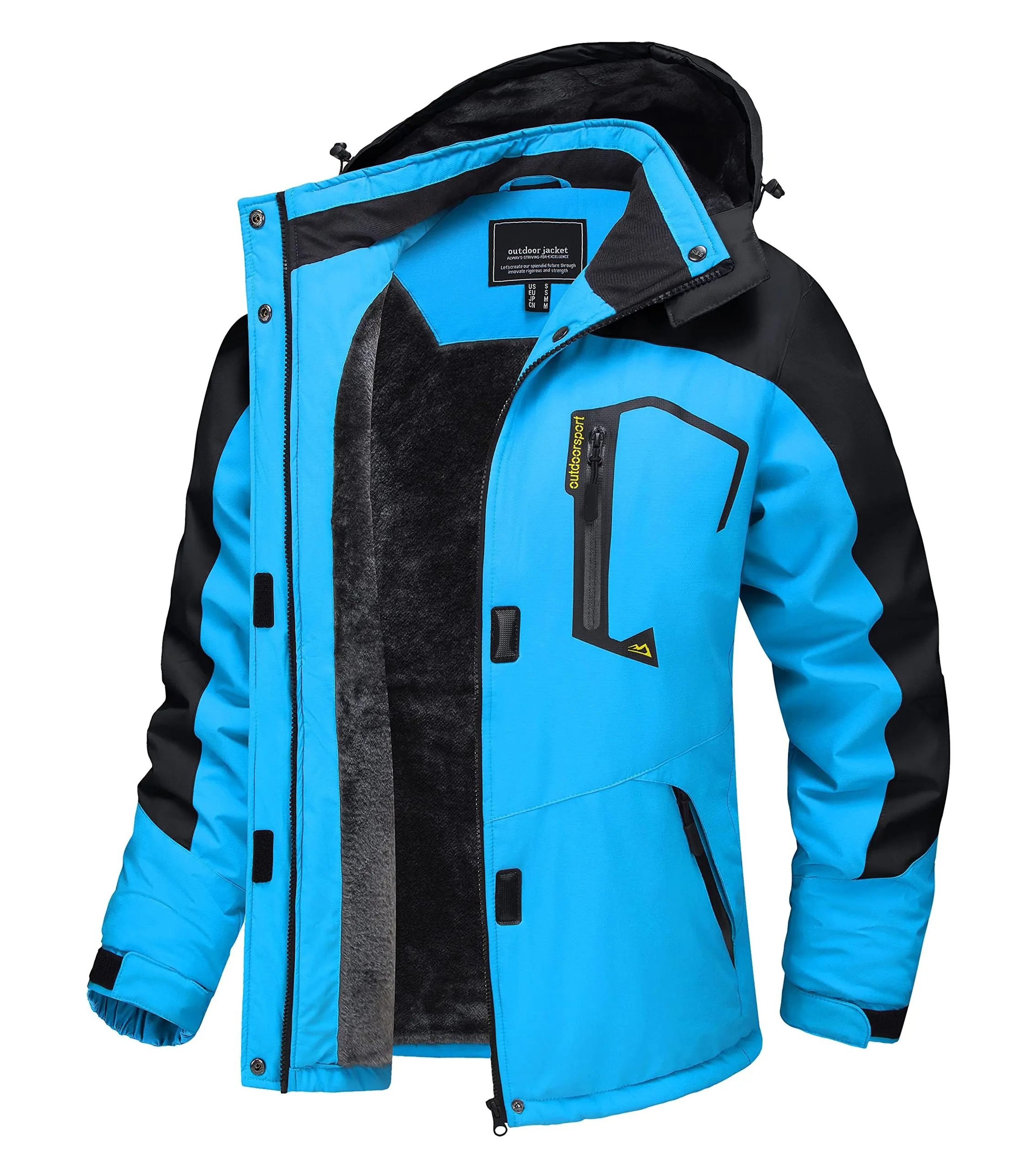Winter Waterproof Ski Snowboard Jacket Womens Thermal Heavy Fleece Jacket Casual Work Rain Coat Win