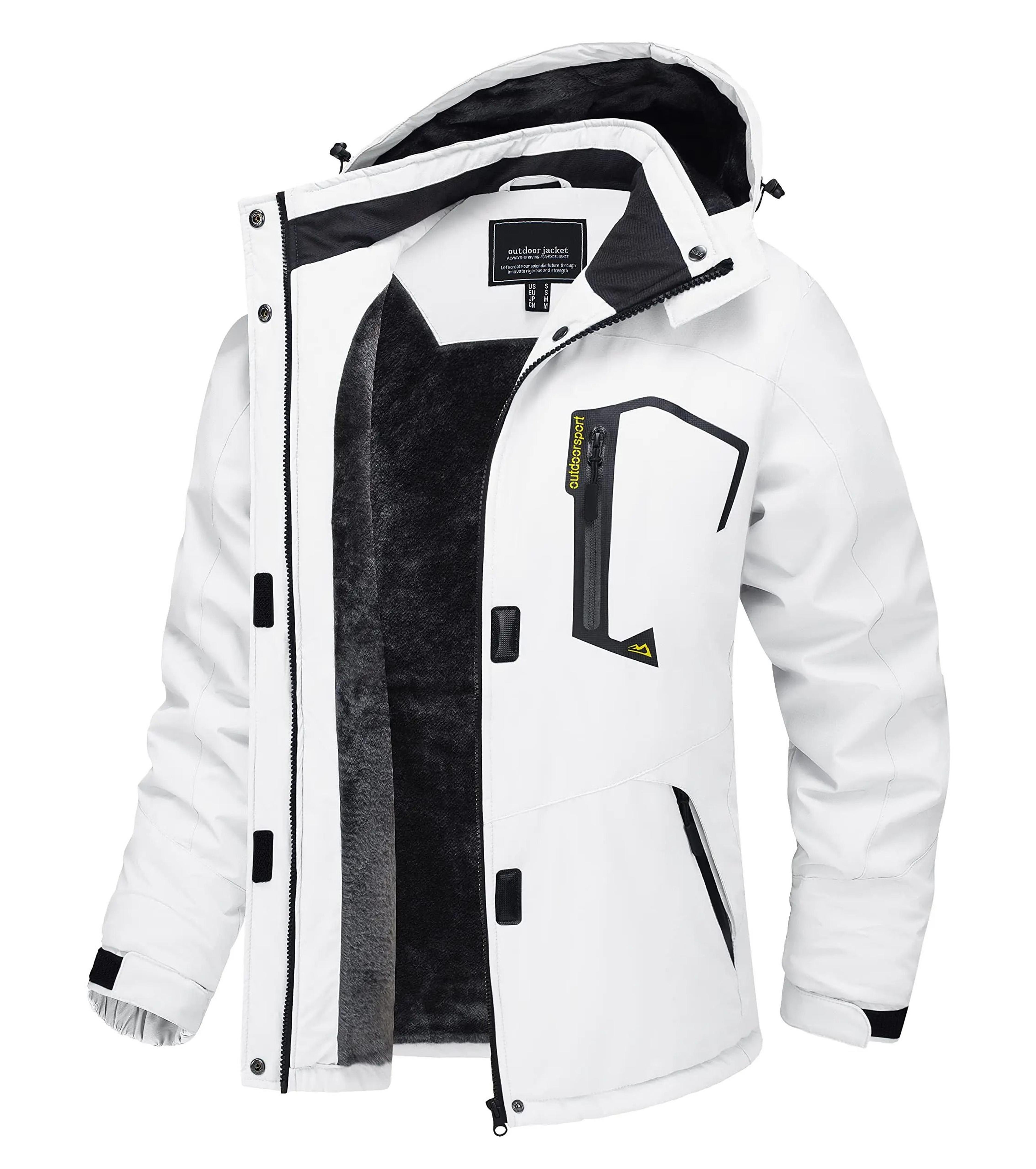 Winter Waterproof Ski Snowboard Jacket Womens Thermal Heavy Fleece Jacket Casual Work Rain Coat Win