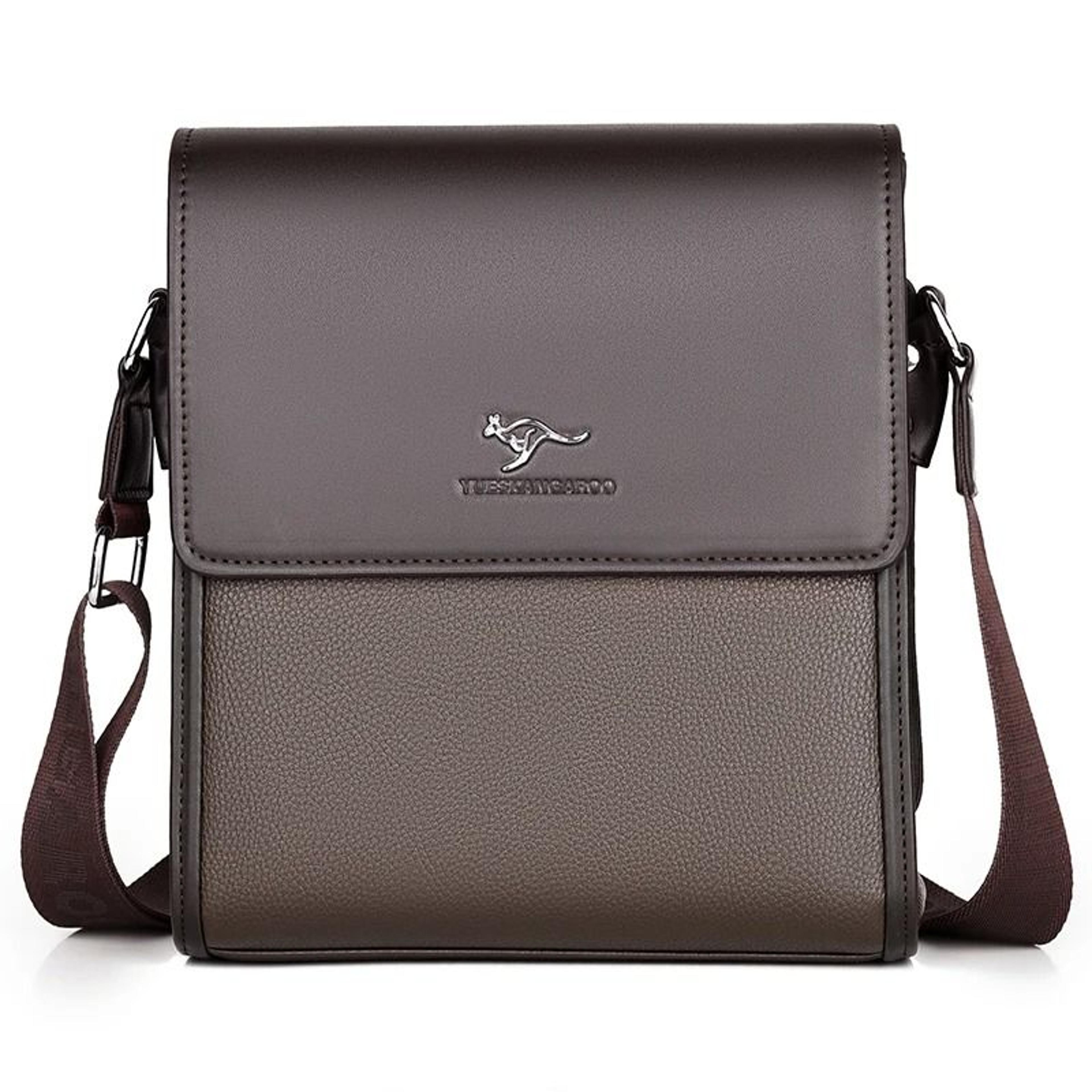 Men Leather Messenger Bag Business Casual Crossbody Shoulder Briefcase 1