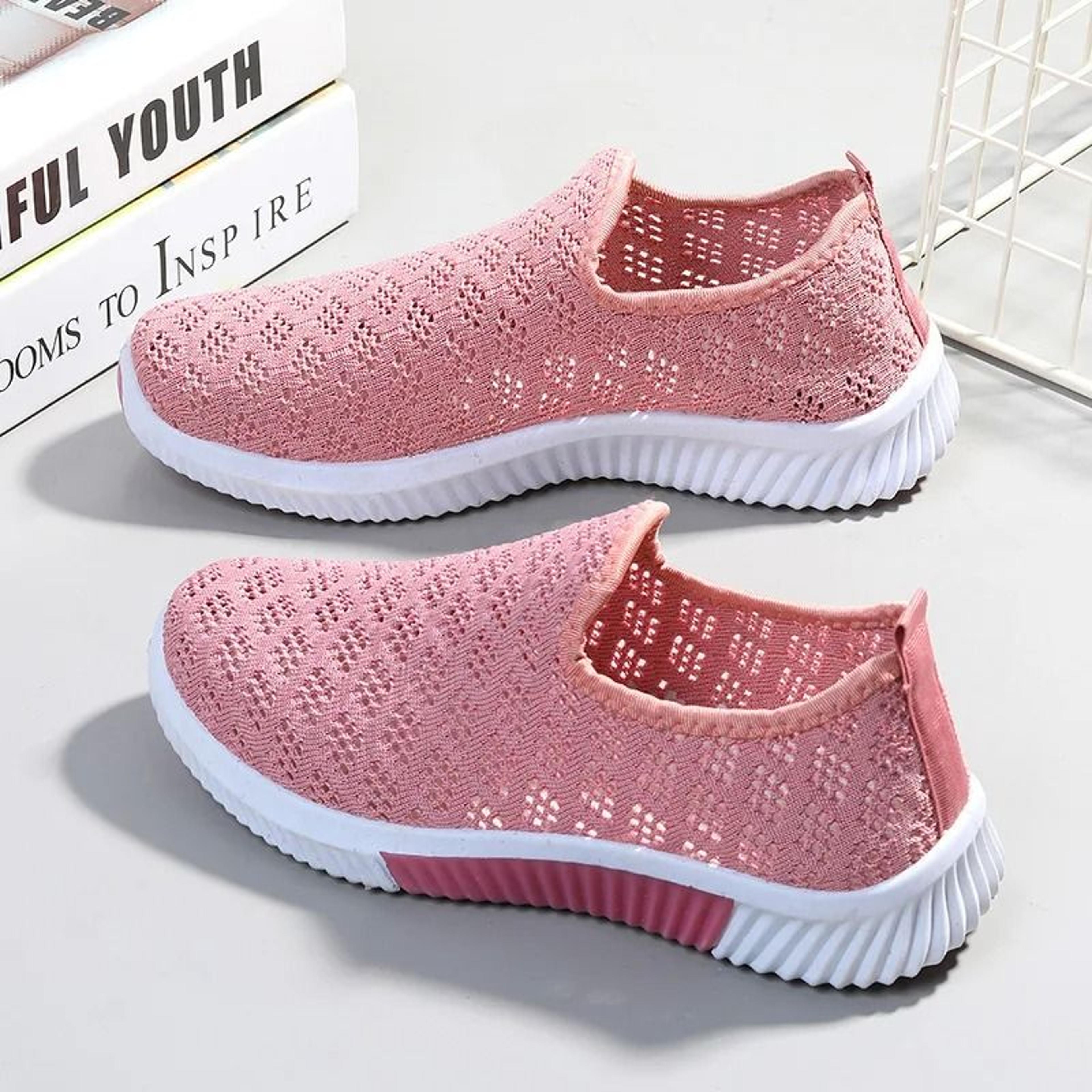 Women Mesh Walking Sneakers Breathable Lightweight Casual Shoes 9