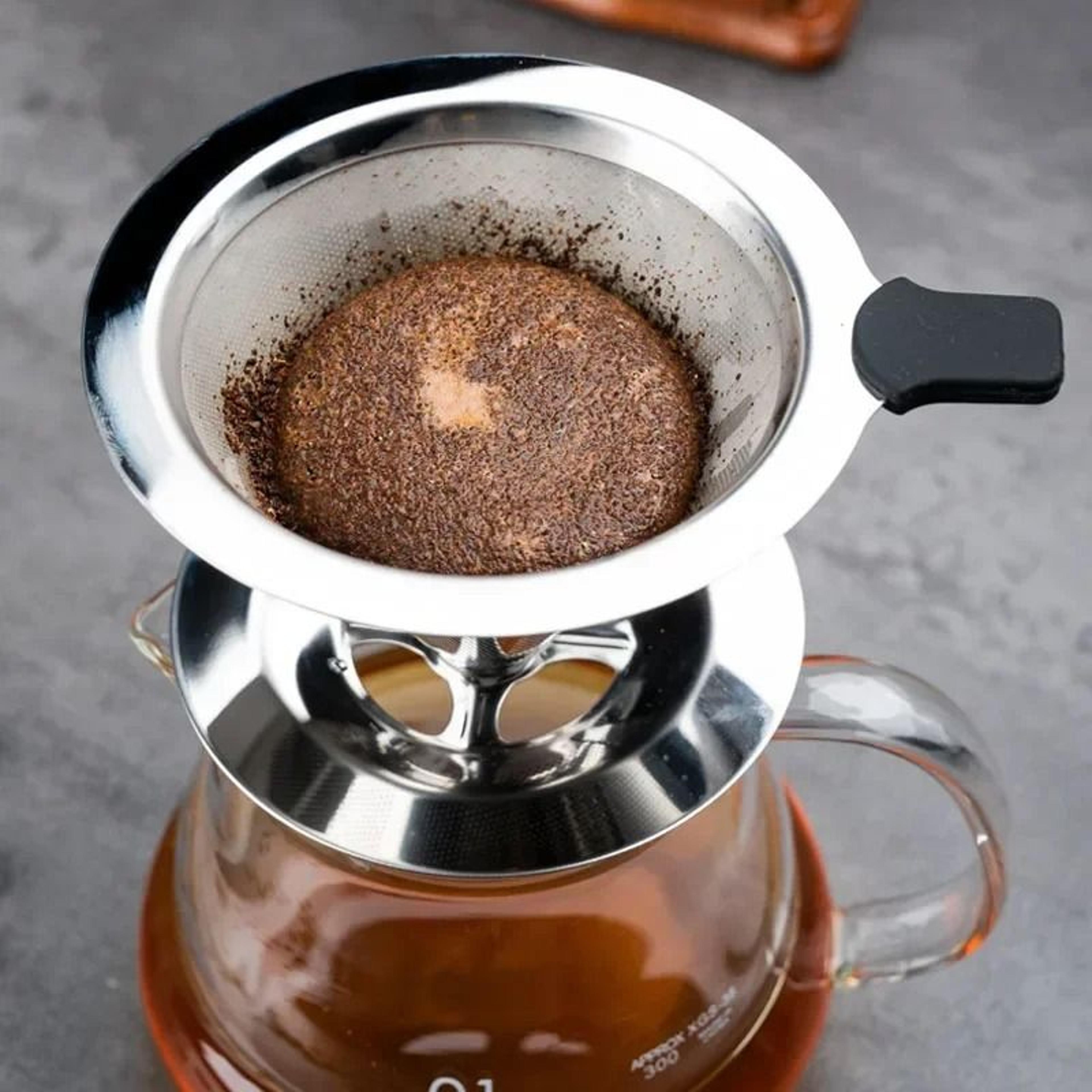 Reusable Stainless Steel Coffee Filter Portable Paperless Pour Over Dripper 4