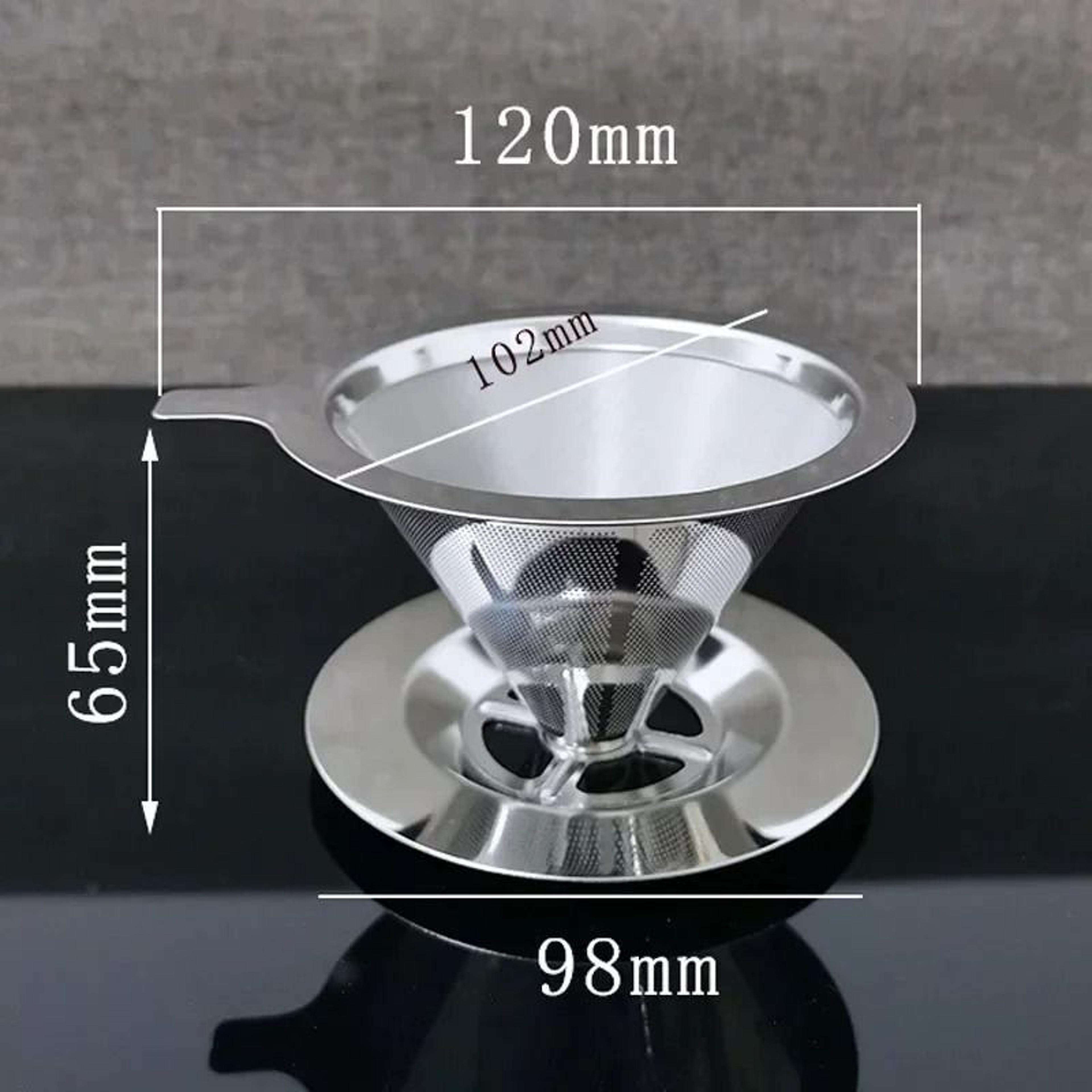 Reusable Stainless Steel Coffee Filter Portable Paperless Pour Over Dripper 7