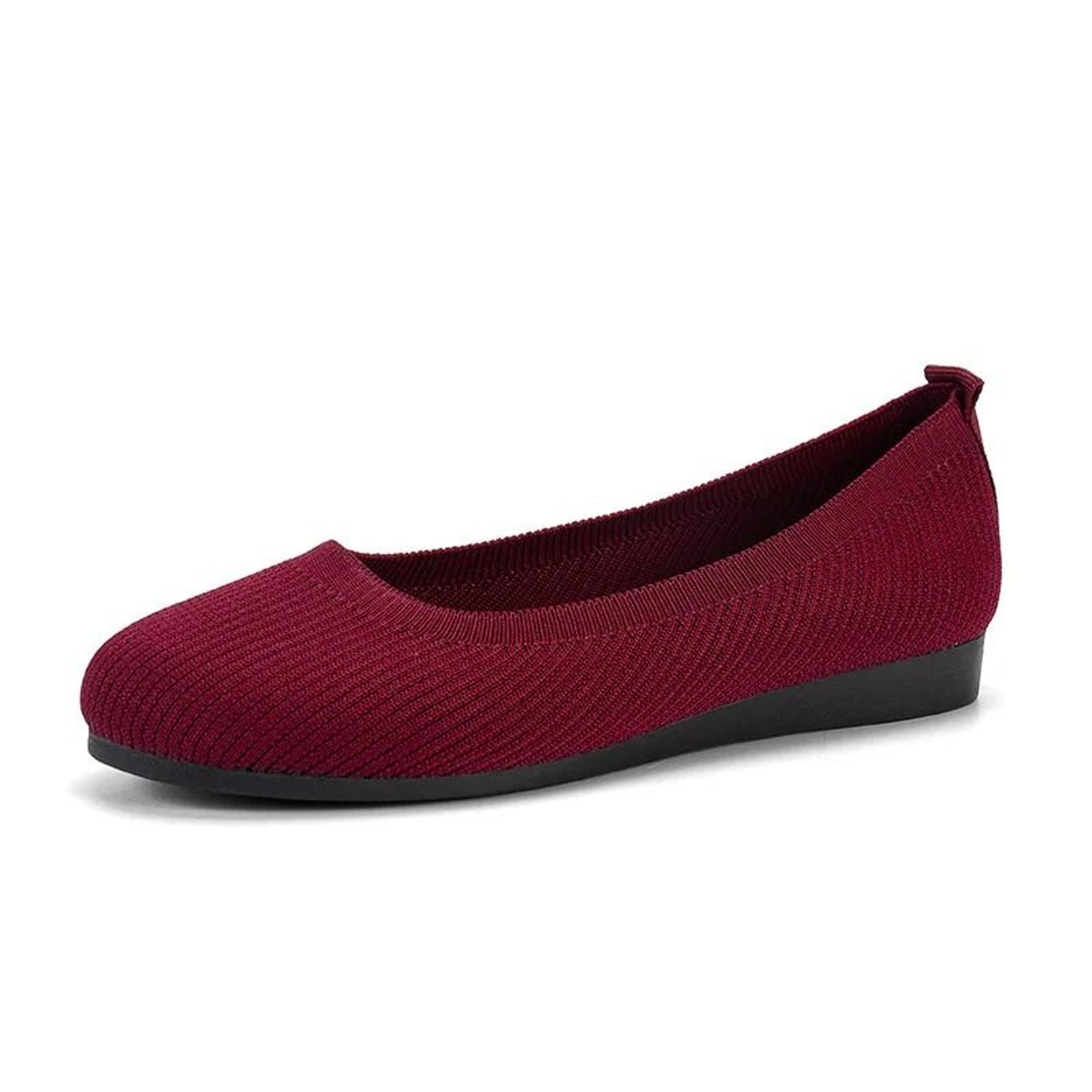 Womens Knitted Sock Sneakers Lightweight Slip On Flat Shoes 6