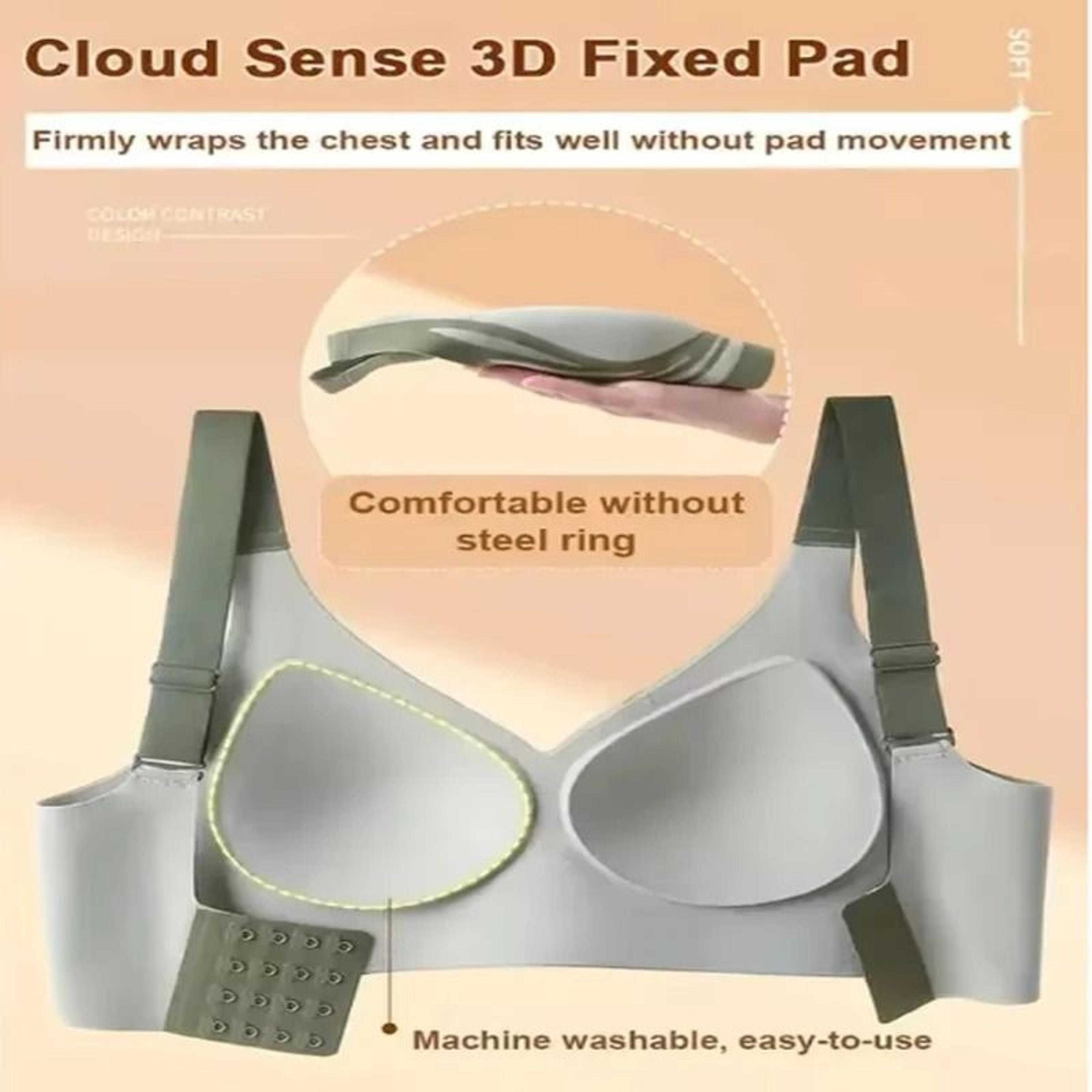 Seamless Push Up Wireless Bra Full Coverage Adjustable Anti Sagging 6