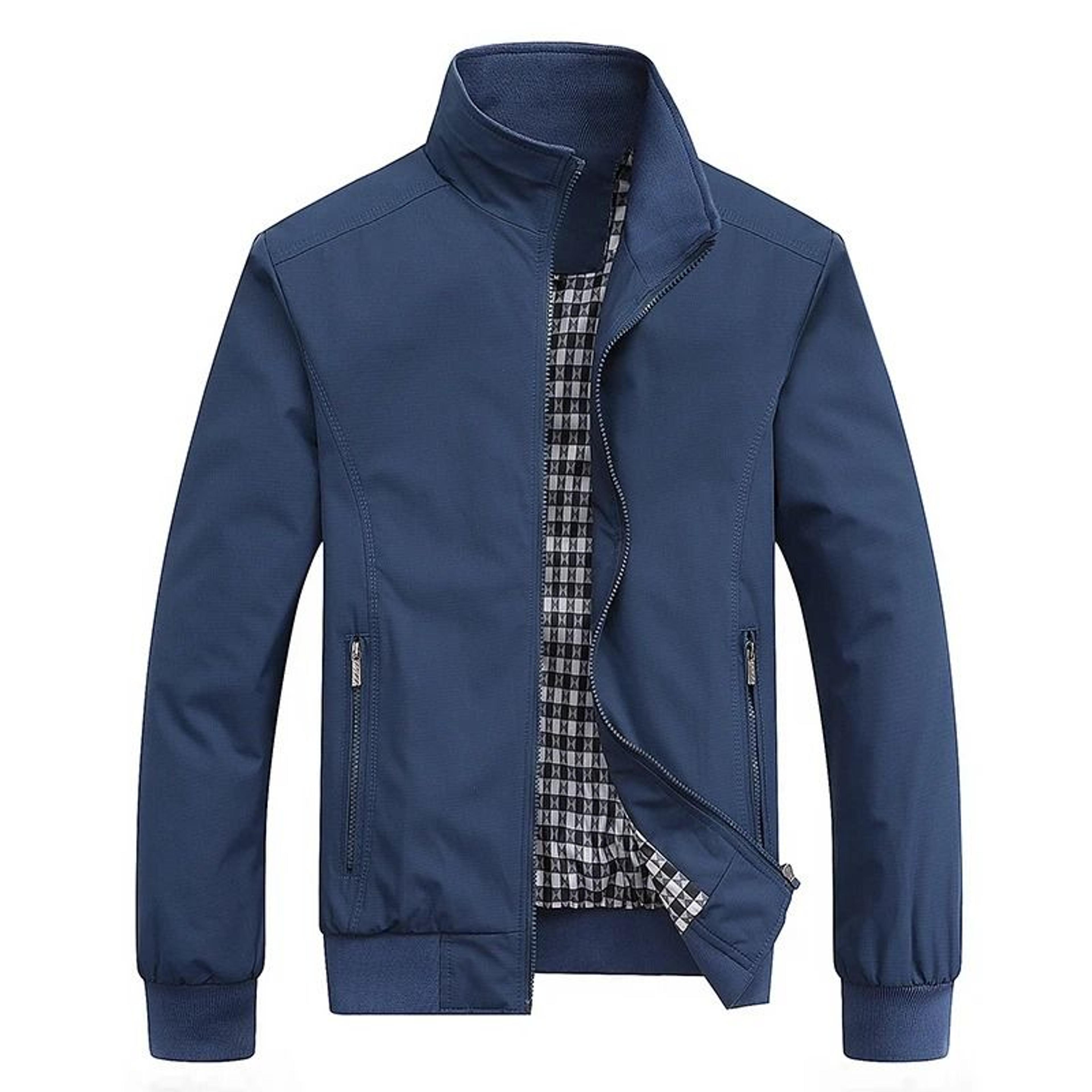 Mens Casual Slim Fit Bomber Jacket Lightweight Baseball Style Coat 1