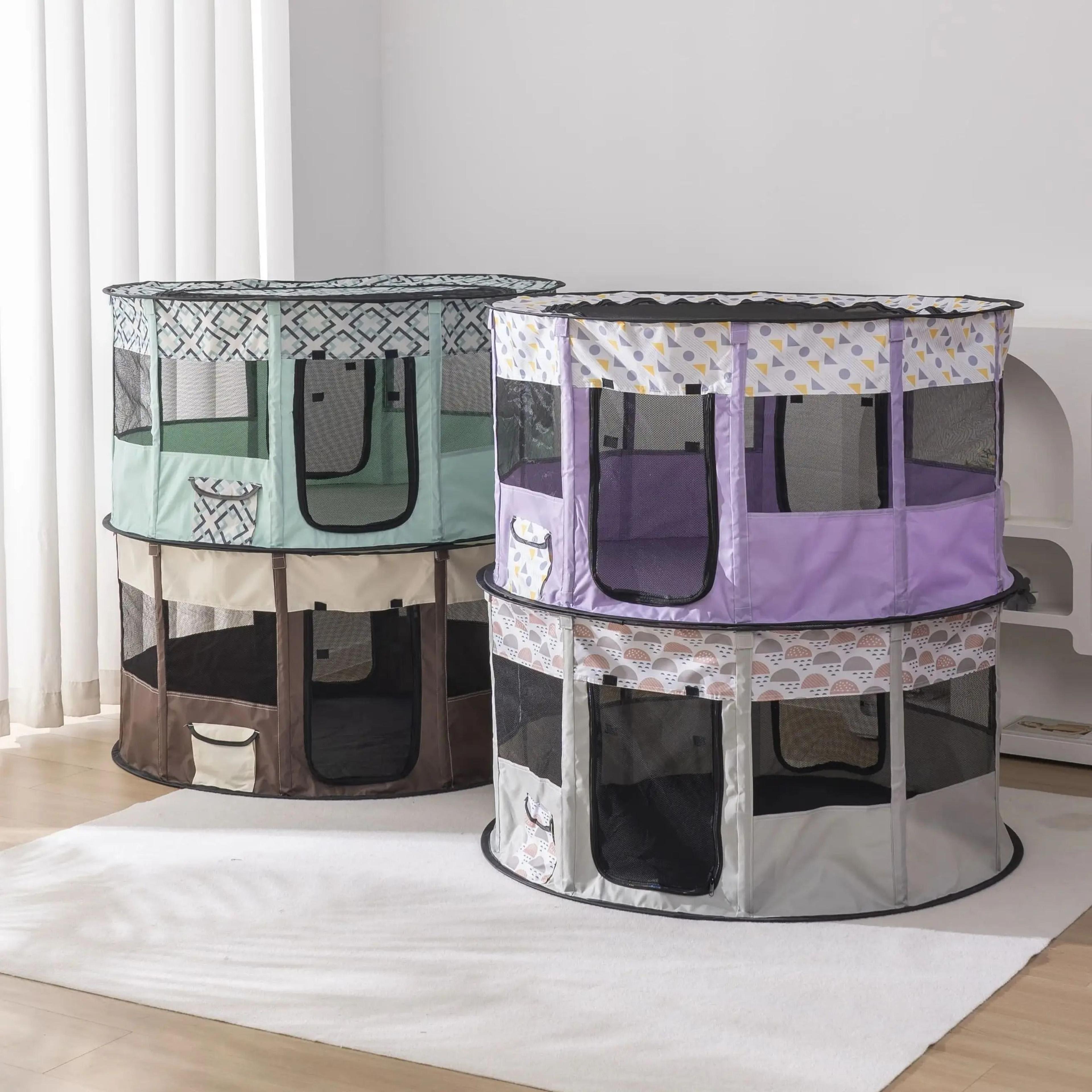 Foldable Mesh Pet Playpen Indoor Outdoor Cat And Dog Tent 1
