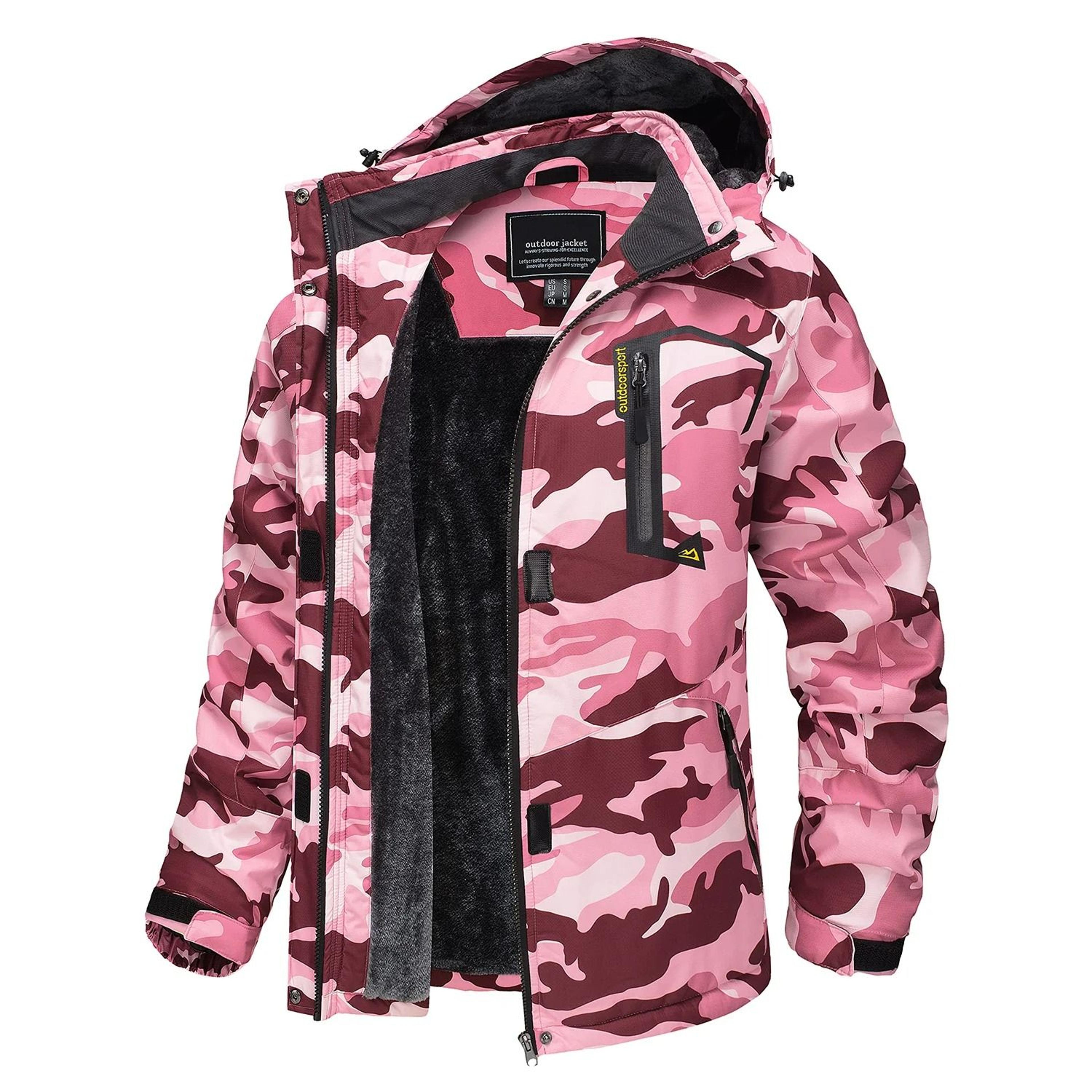 Women Winter Waterproof Ski Jacket With Fleece Lining 11
