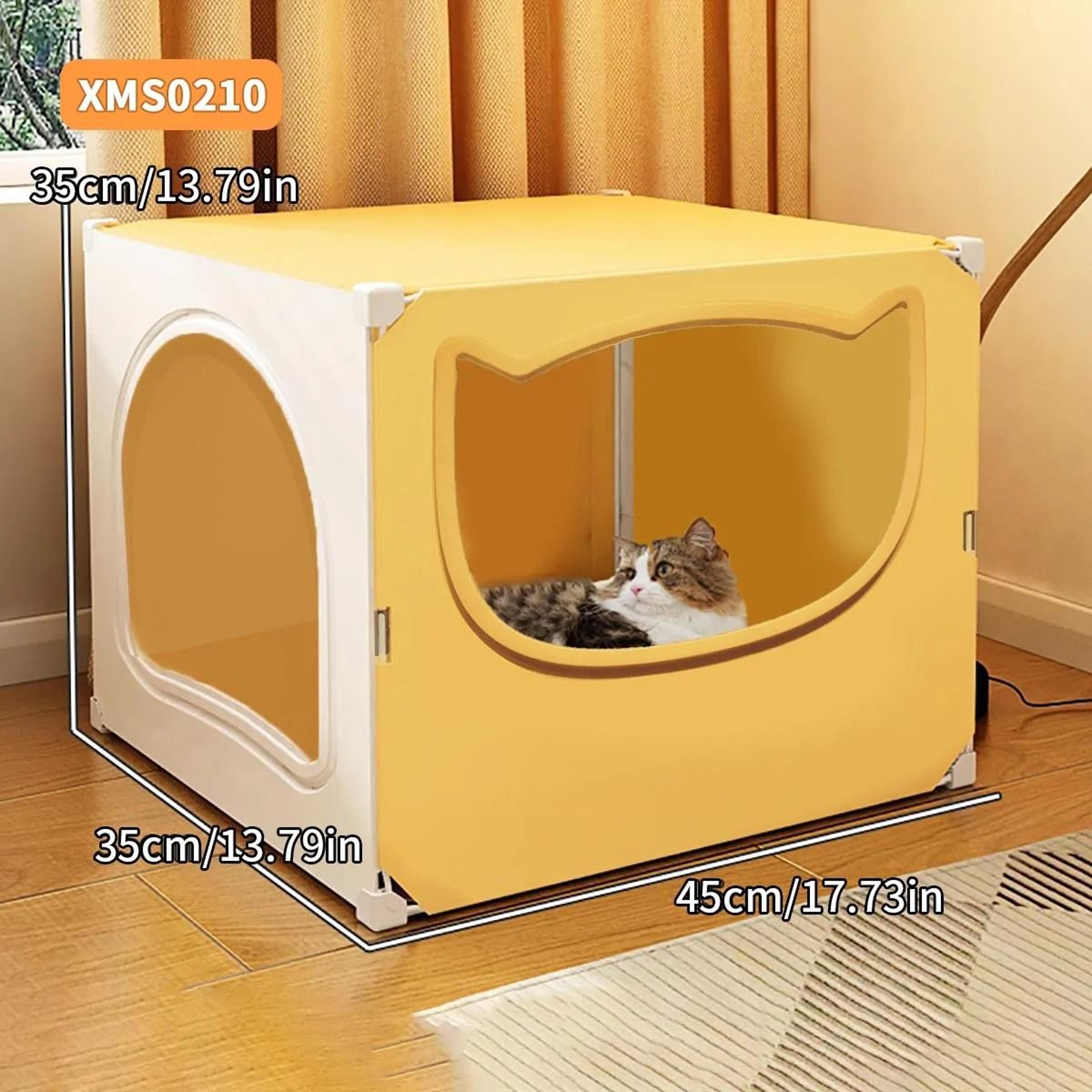 All Seasons Semi Enclosed Cat Nest Large Cozy Pet Bed 8