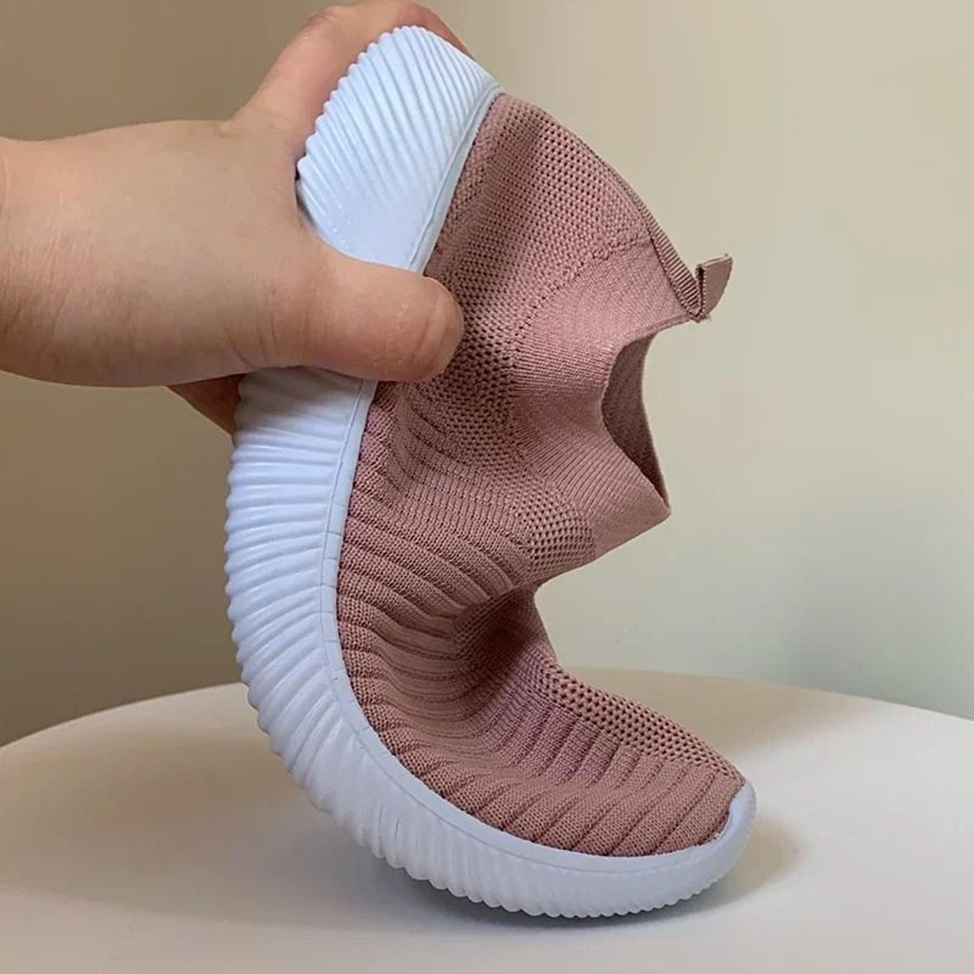 Breathable Mesh Platform Sneakers Slip On Lightweight Casual Sports Shoes 2