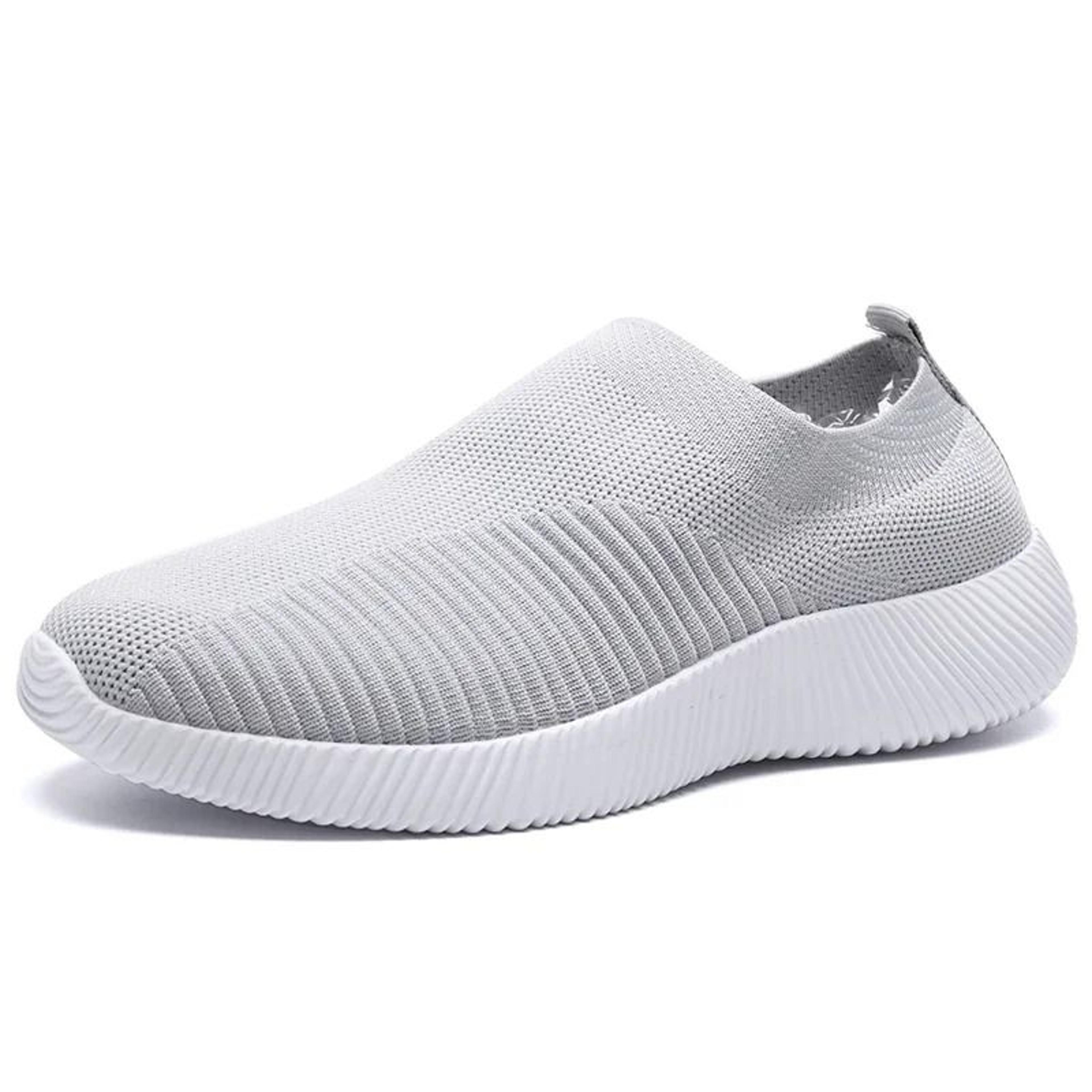 Breathable Mesh Platform Sneakers Slip On Lightweight Casual Sports Shoes 14