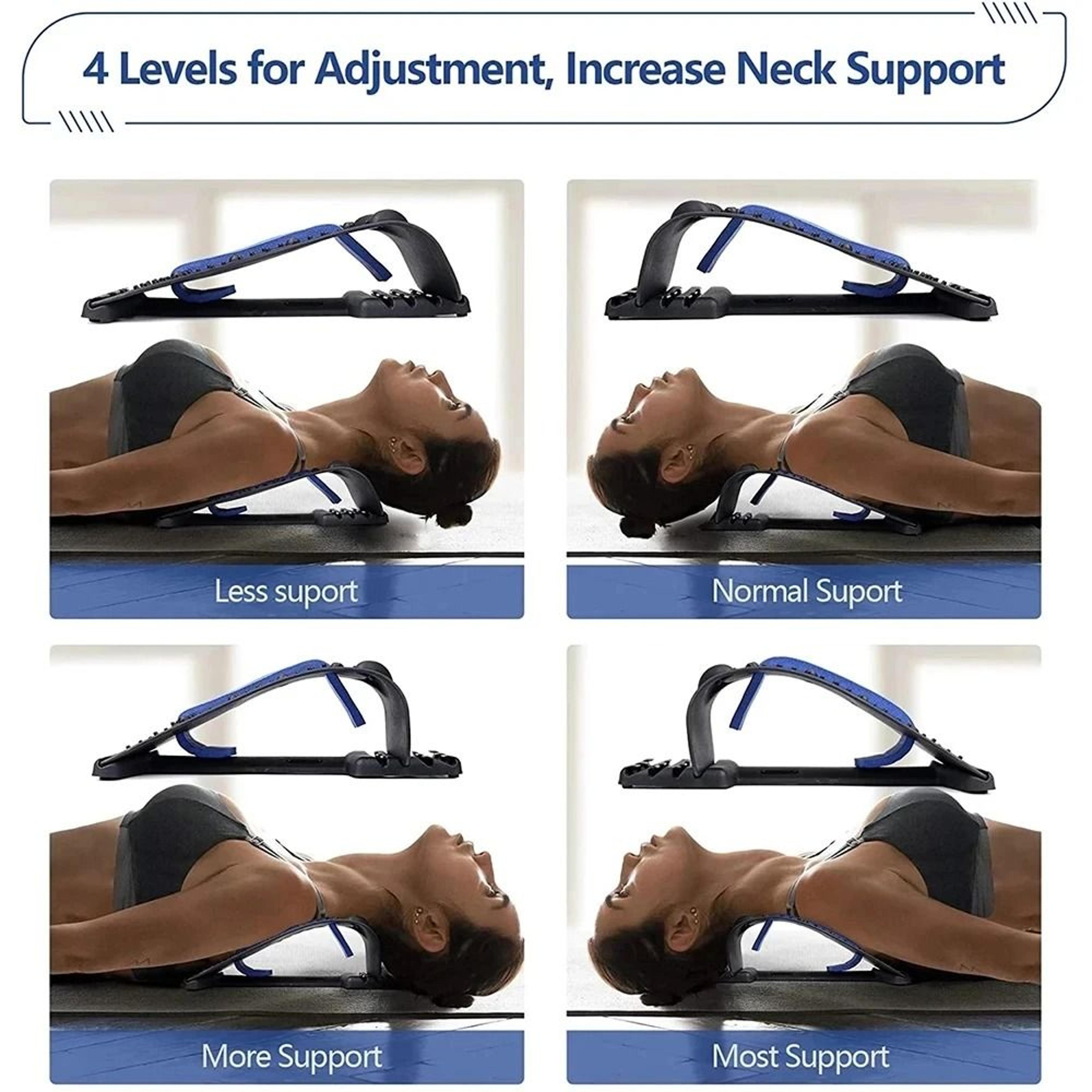 Adjustable Back Stretcher With MultiLevel Lumbar Support And Massage Points 4