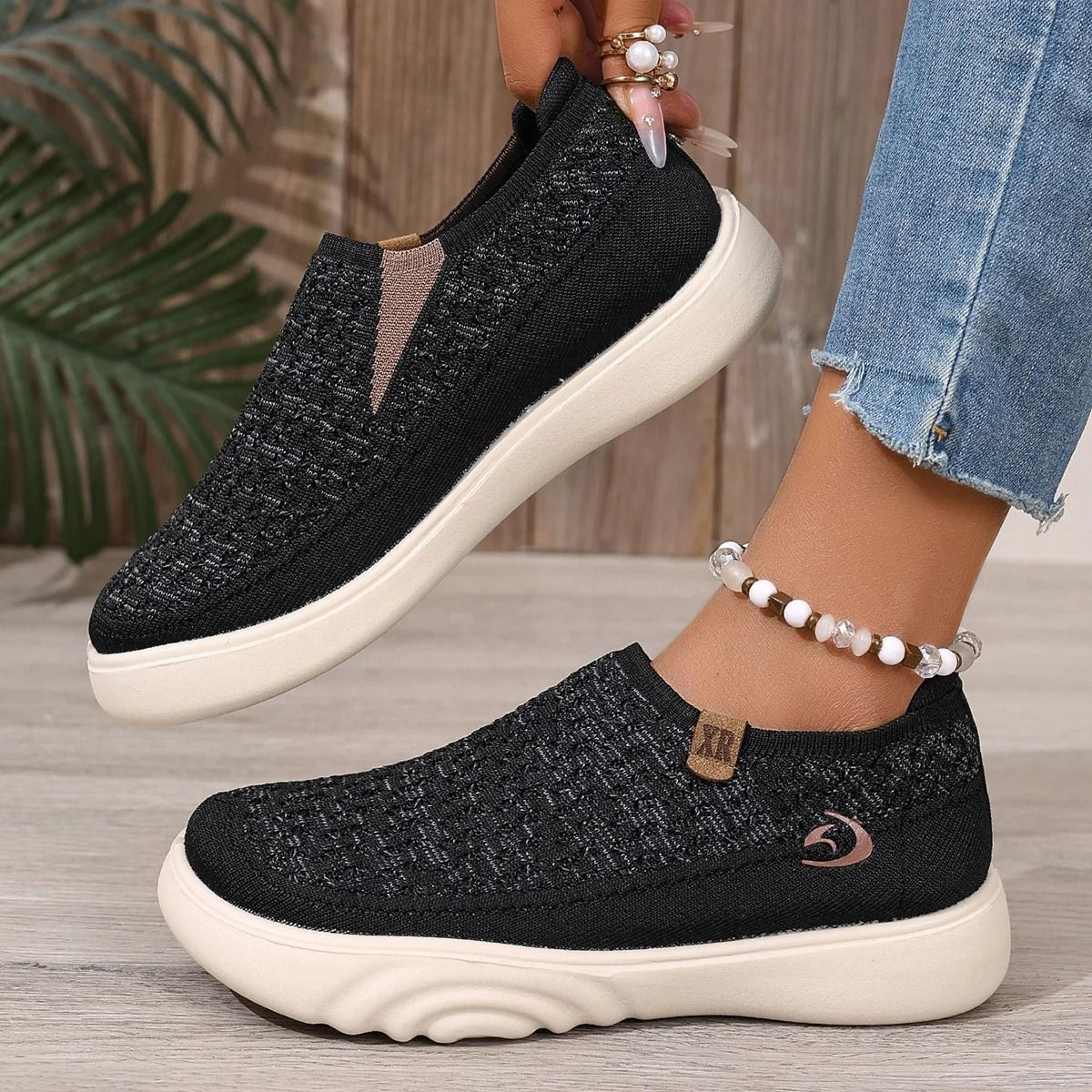 Women Summer Casual Flat Shoes Comfortable Breathable Soft Bottom Outdoor Walking Shoes 2