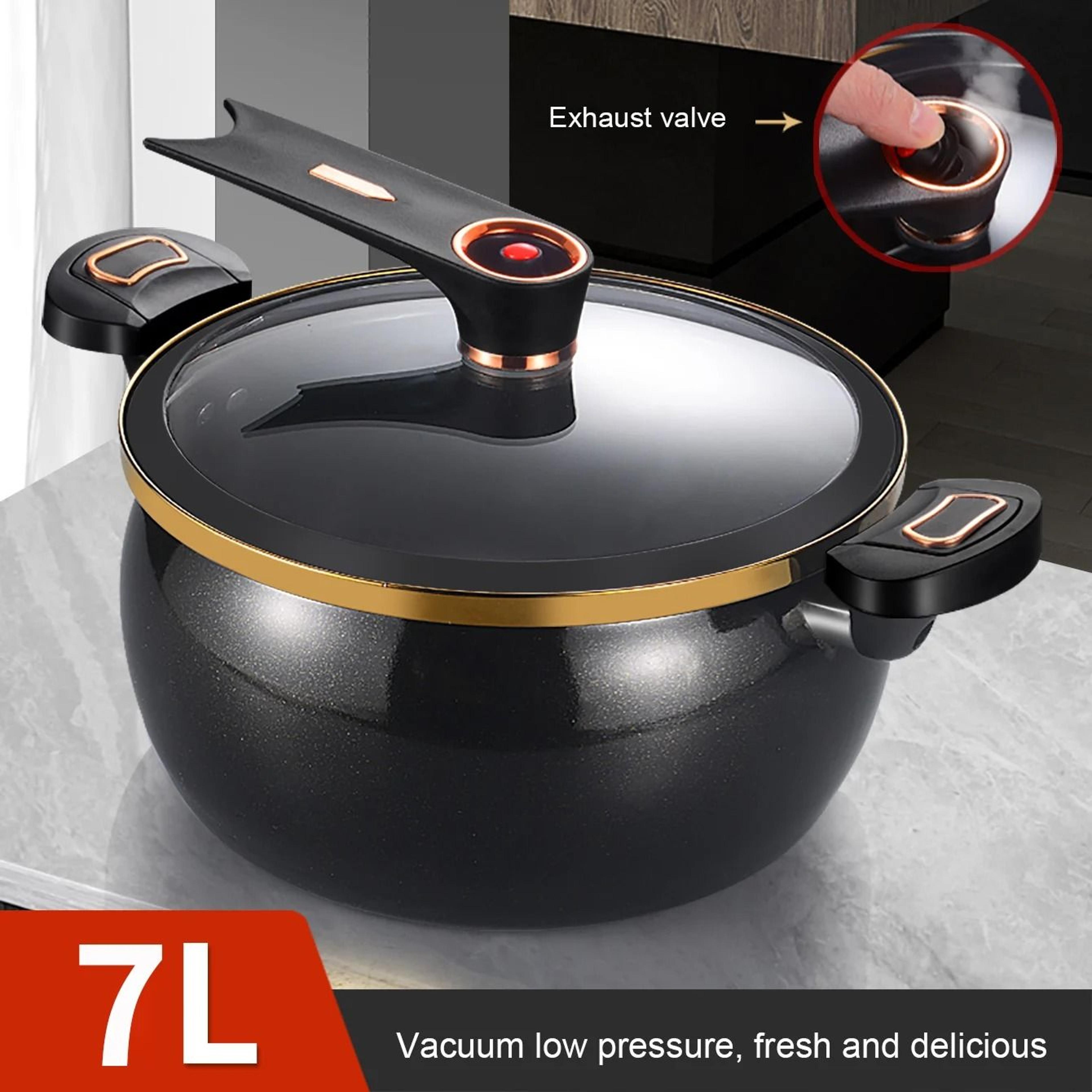 large capacity 7l household micro pressure stew pot non stick multi functional cooker