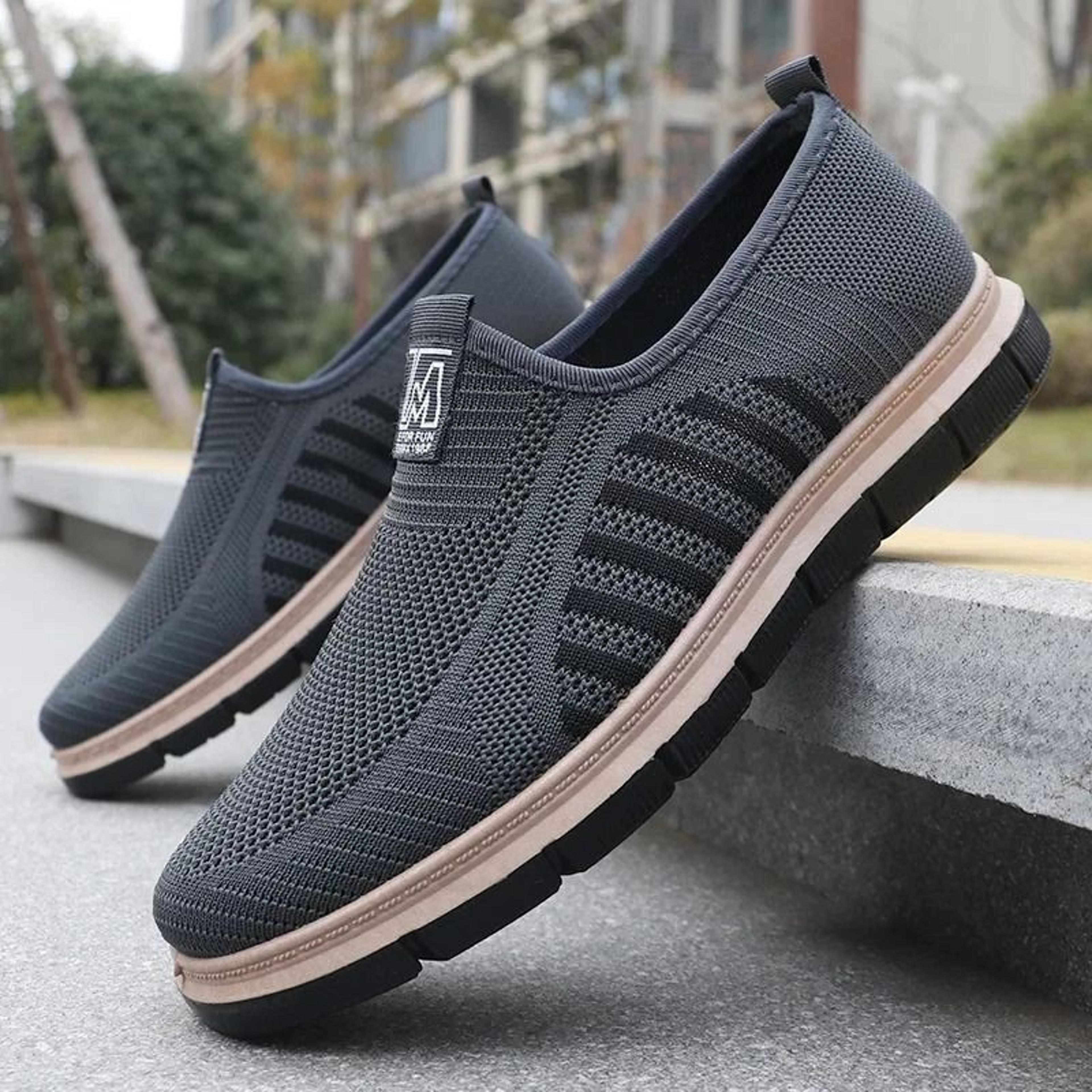 Mens Casual Sneakers Breathable Lightweight Mesh Soft Sole Antibacterial 2